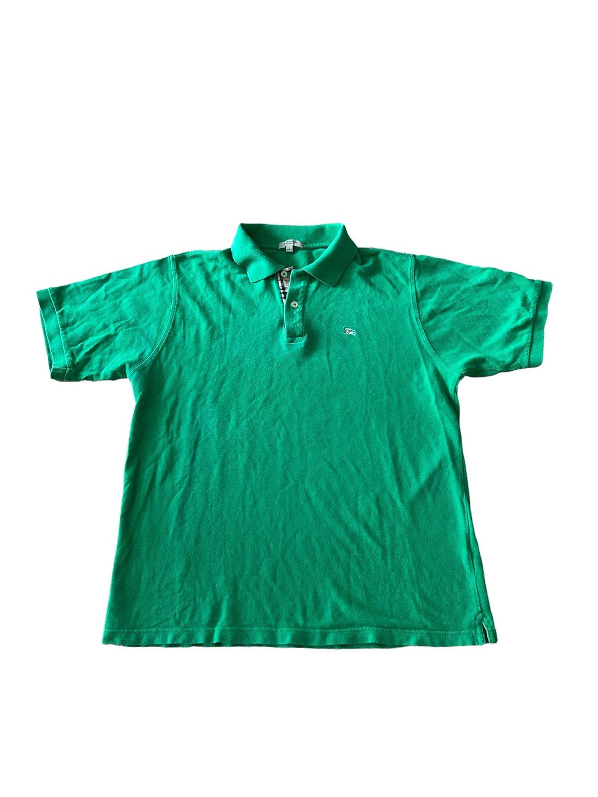 Burberry × Designer × Vintage Burberry London Nova Chek Polo Shirt Green Men’s Designed Size US L / EU 52-54 / 3 - 2 Thumbnail