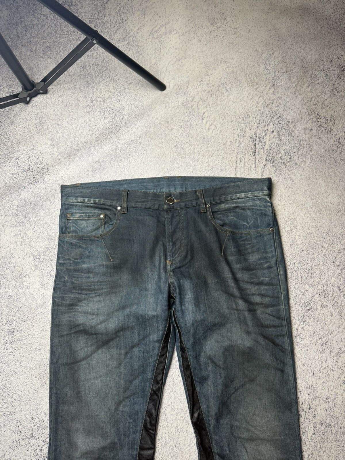 Les Hommes Les Hommes Avant Garde Jeans Y2K leather Size US 36 / EU 52 - 2 Thumbnail