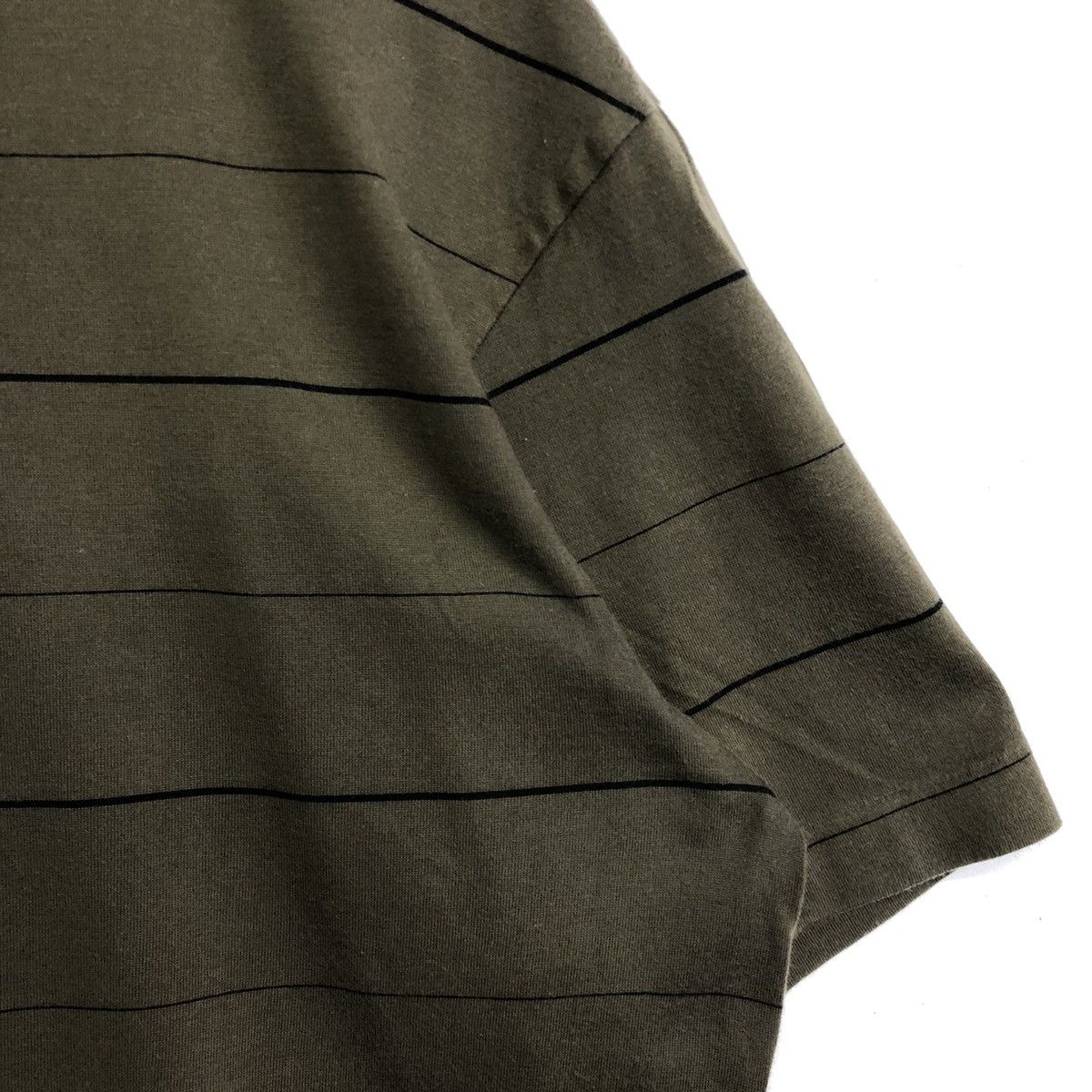Margaret Howell Margaret Howell Olive Green Matelot Stripe Shirt Size US L / EU 52-54 / 3 - 4 Thumbnail