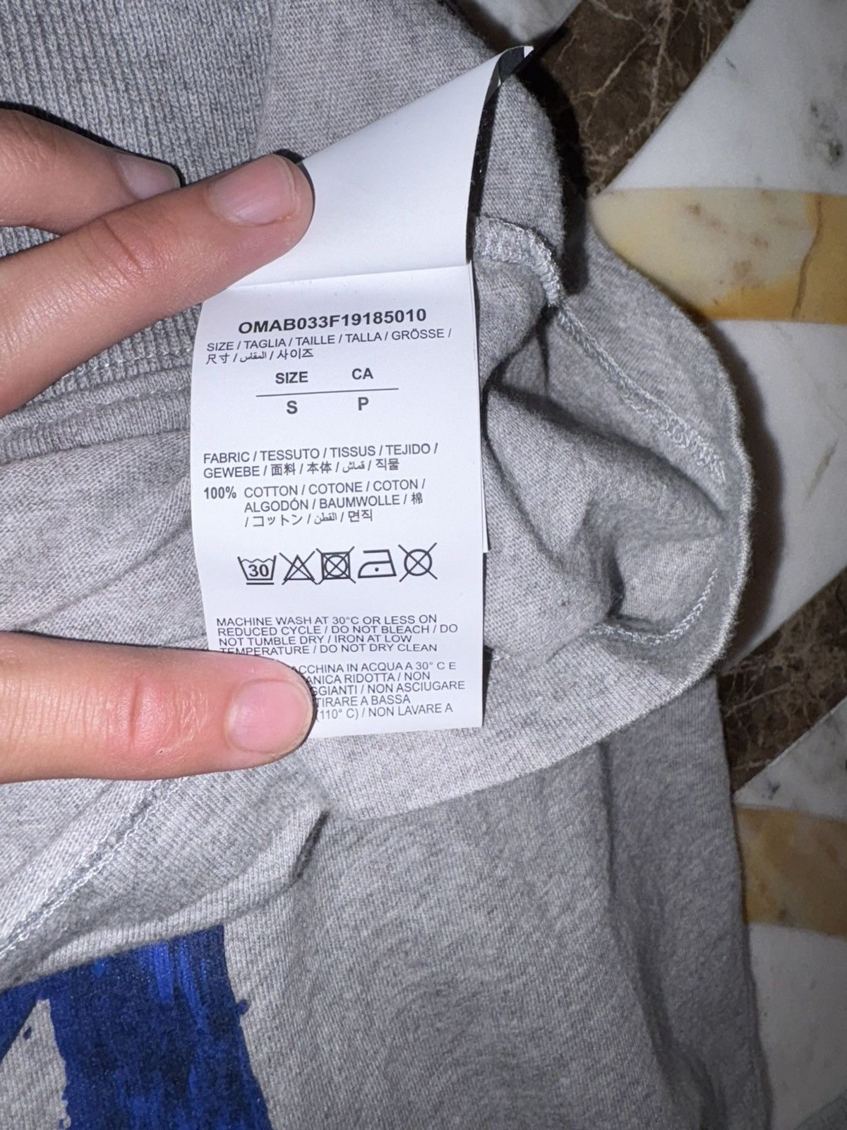 Off-White Off-White Oversized Double Sleeve Hooded Sweatshirt 'Grey' Size US S / EU 44-46 / 1 - 5 Thumbnail