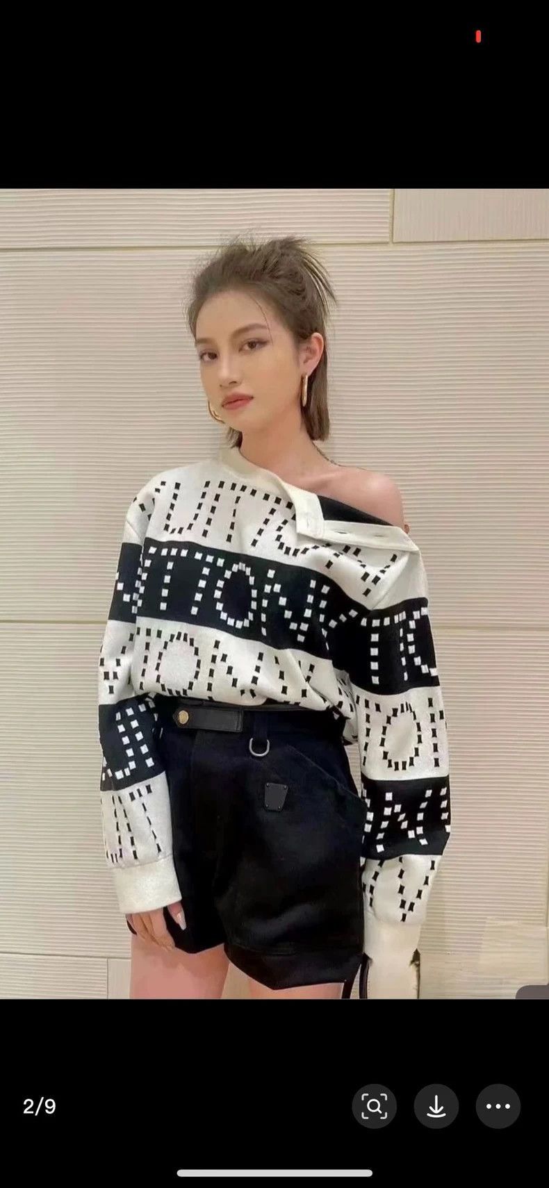 Louis Vuitton Louis Vuitton Black and White Long Sleeve Sweater-2506 Size M / US 6-8 / IT 42-44 - 3 Thumbnail