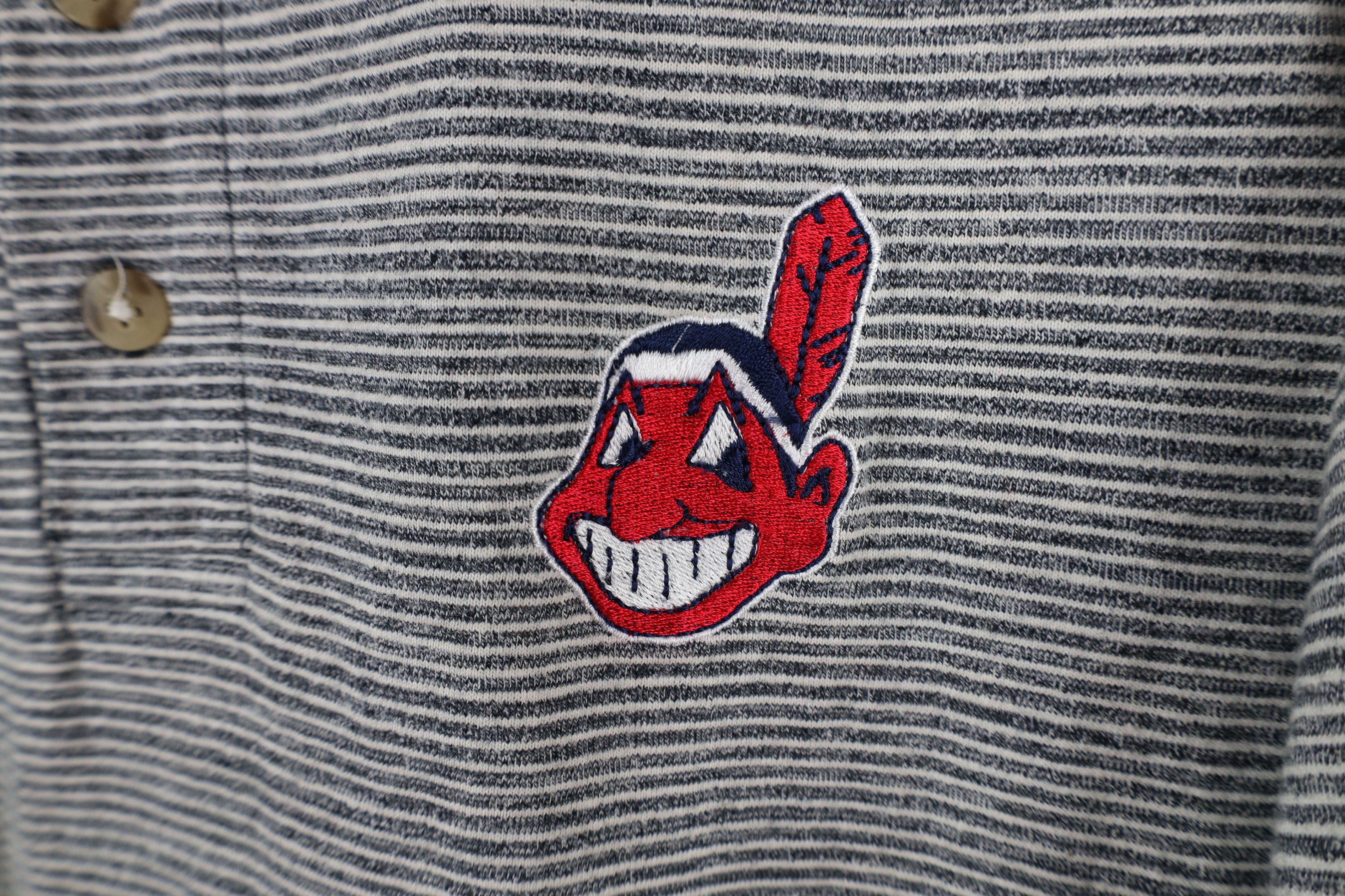Vintage Vintage 90s Chief Wahoo Cleveland Indians Baseball Polo Size US XL / EU 56 / 4 - 4 Thumbnail