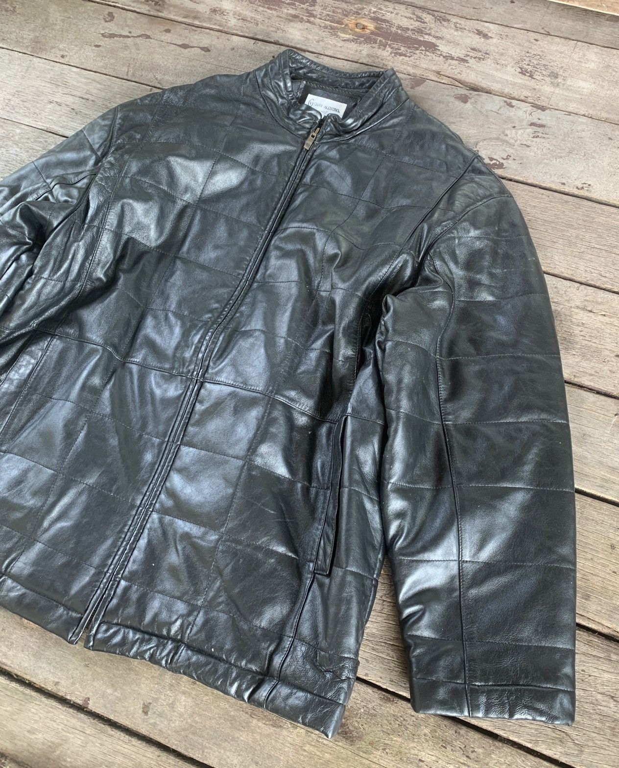 Japanese Brand Vintage Gianni Valentino Italy leather puff padded jacket Size US M / EU 48-50 / 2 - 3 Thumbnail