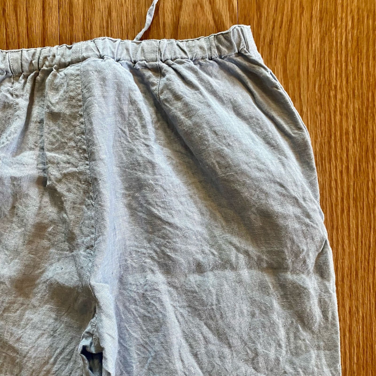 Other Sigrid Olsen SO Blue Cropped Linen Pants Womens Petite Small Size 28" / US 6 / IT 42 - 10 Thumbnail