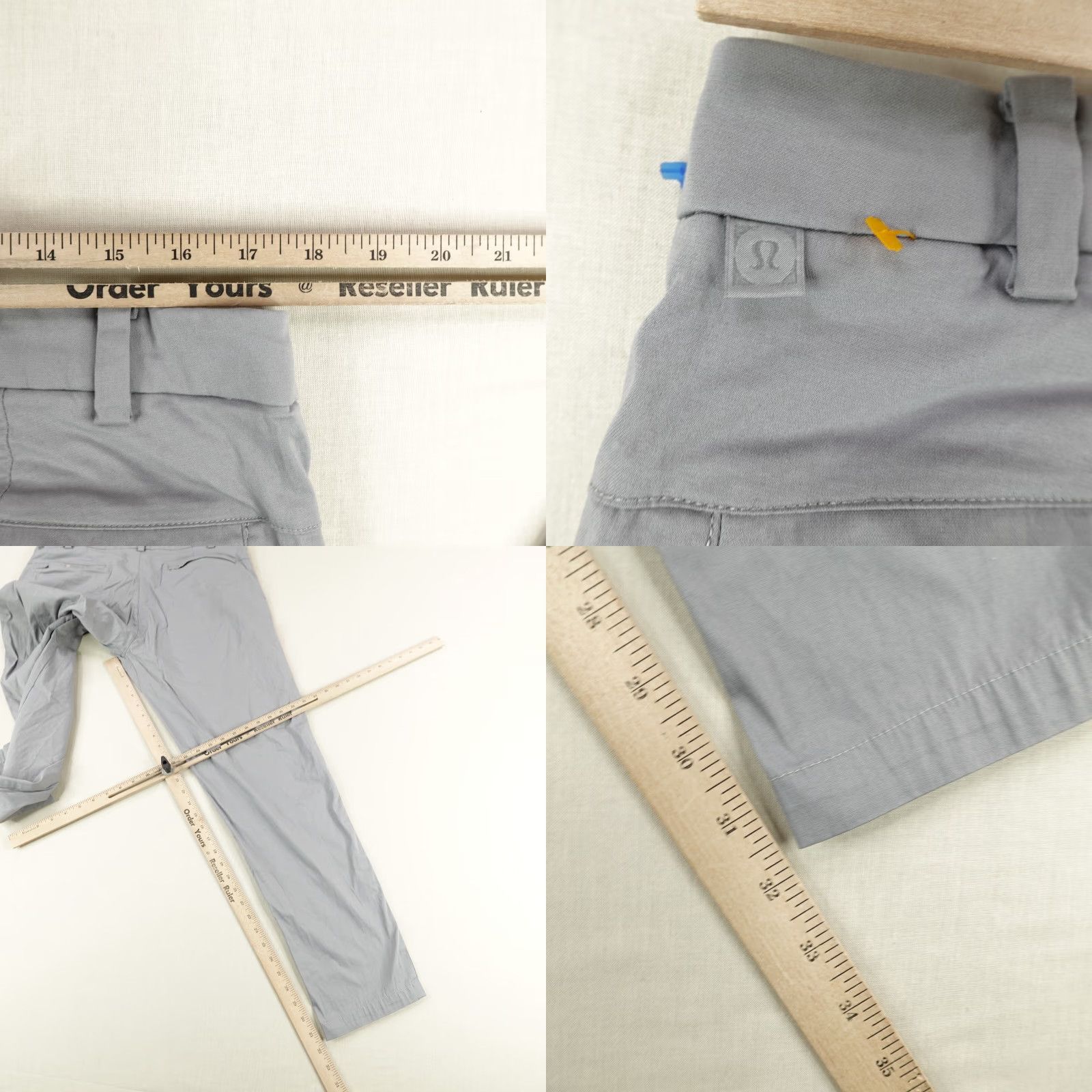 Lululemon LULULEMON Men's Chino Pants 34 Gray Classic Swift Cotton Comfort Straight Leg Sports Size US 35 - 8 Thumbnail