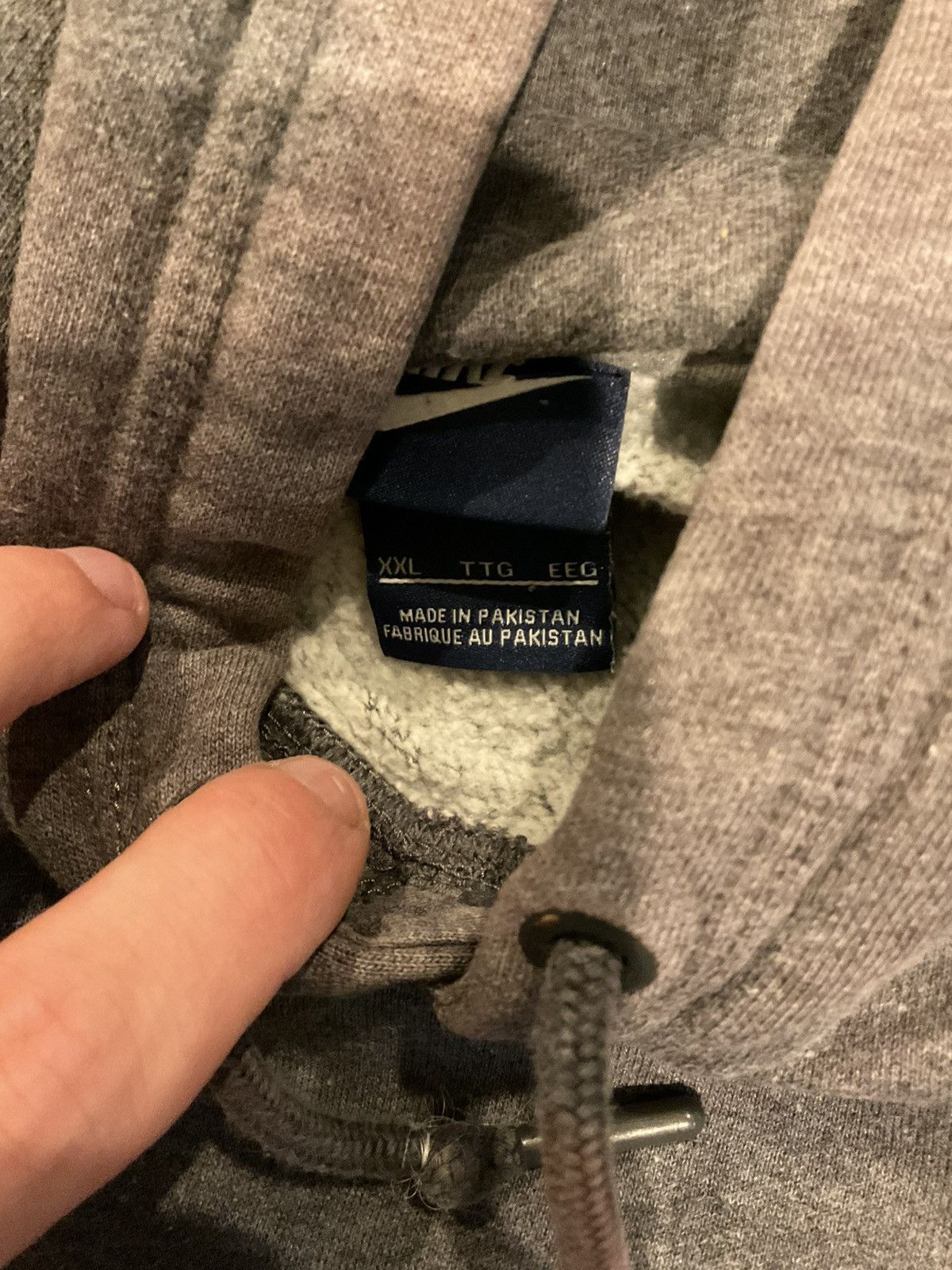 Nike × Vintage Vintage Grey Nike hoodie Size US XXL / EU 58 / 5 - 2 Thumbnail
