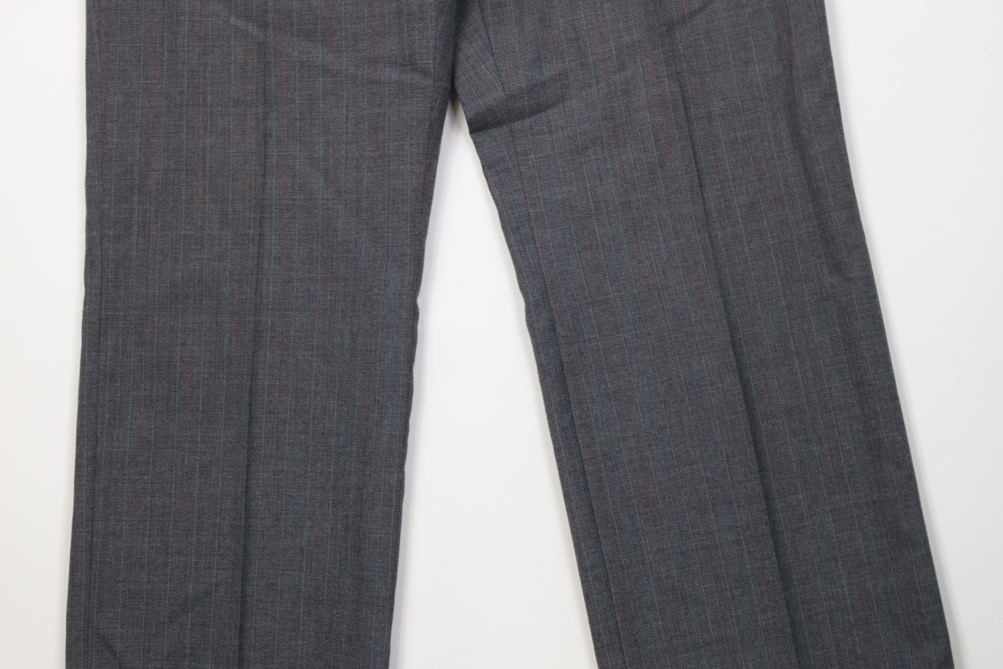 Vintage Vintage 70s Knit Rainbow Striped Wide Leg Chino Pants USA Size US 32 / EU 48 - 3 Thumbnail