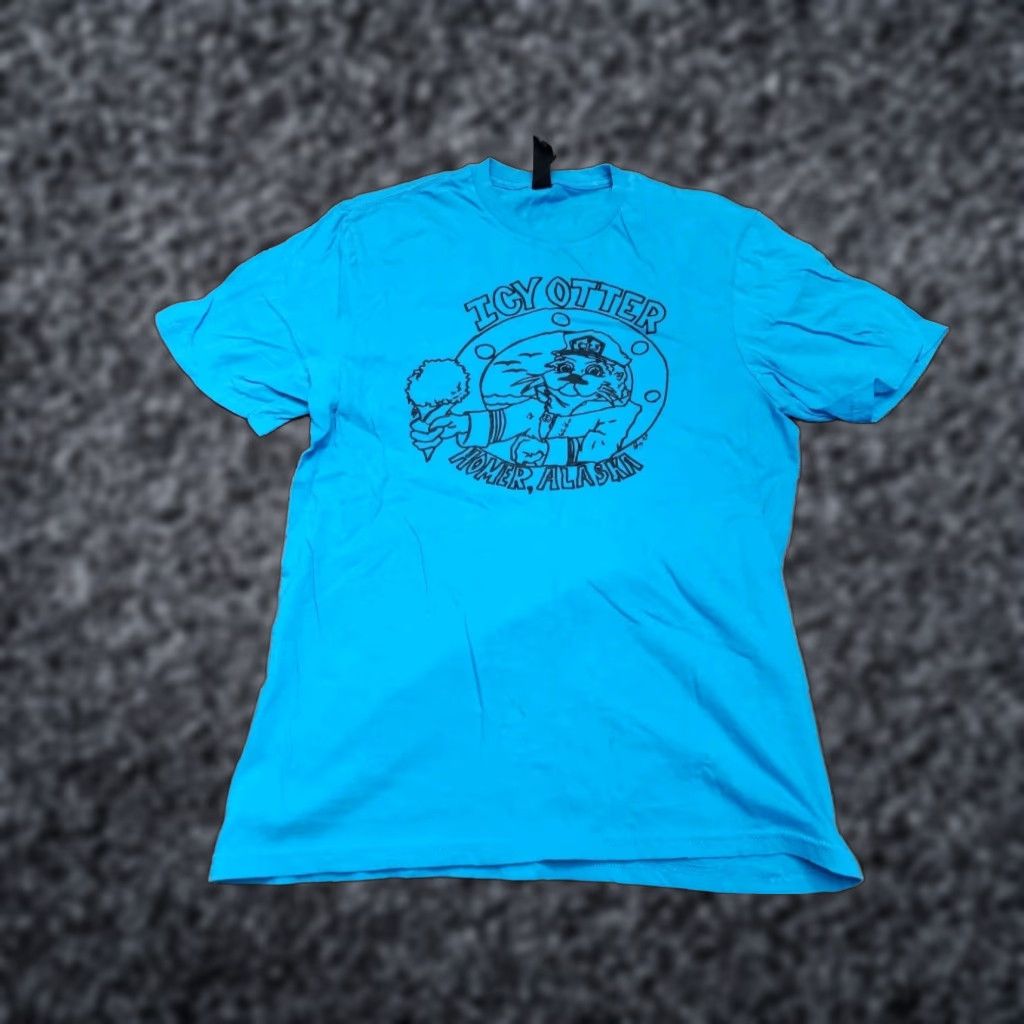 Vintage District Mens Graphic T Shirt Blue S Icy Otter Homer Alaska Souvenir Mens Size US S / EU 44-46 / 1 - 1 Thumbnail