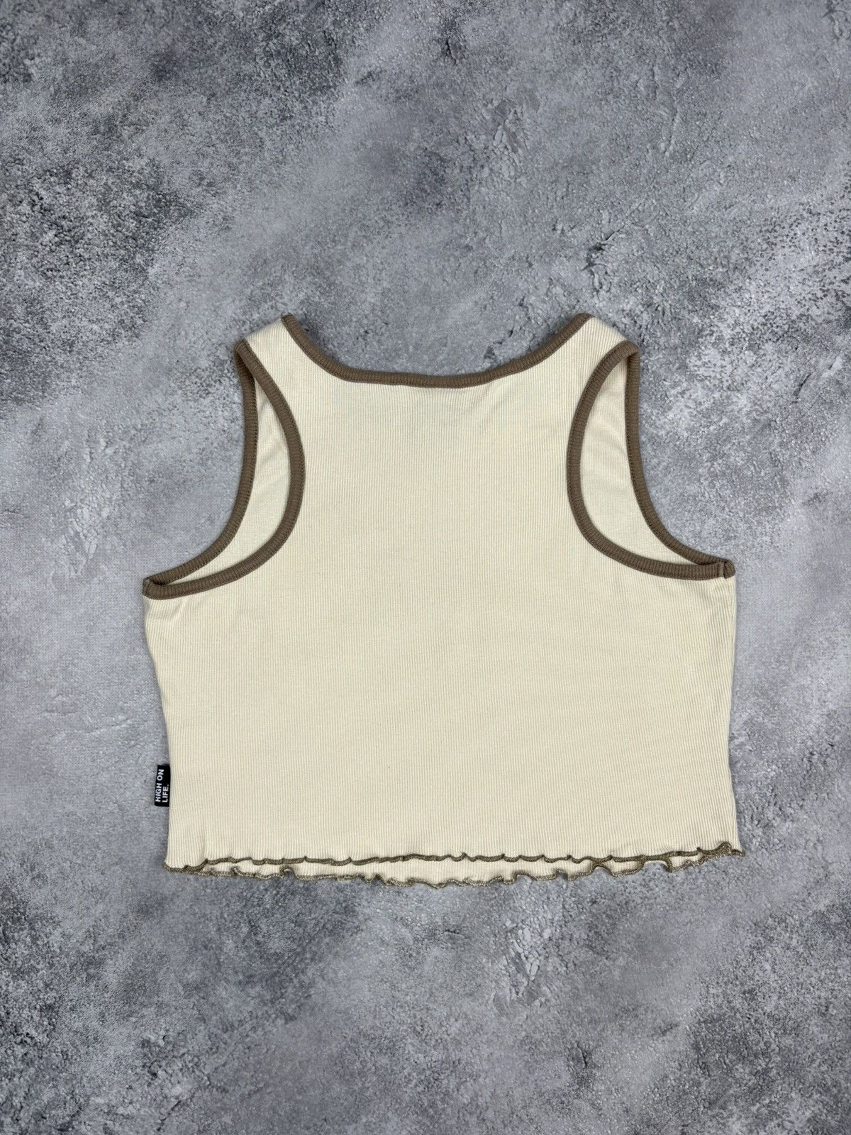 Von Dutch Von Dutch Tank Top Womens S Yellow Cropped Slim Fit y2k Size S / US 4 / IT 40 - 3 Thumbnail