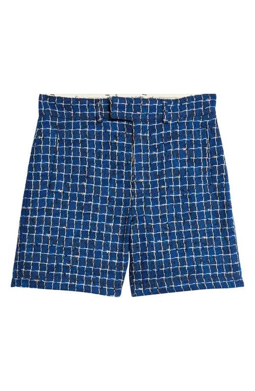 Amiri o1s1wg110625 Stripe Bouclé Tweed Shorts in Blue/White Size US 34 / EU 50 - 1 Thumbnail