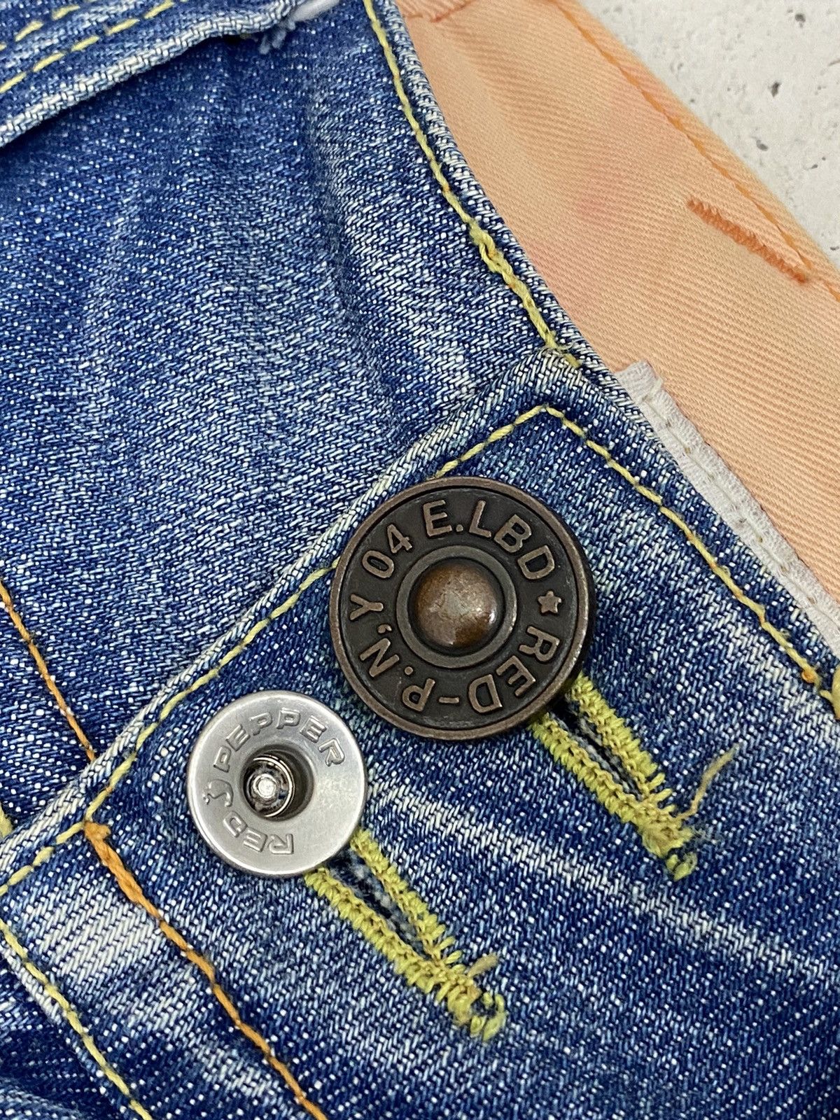 Japanese Brand × Le Grande Bleu (L.G.B.) Flare Red Pepper Jean Japan Unisex Mud Washed Upper Clawn Size US 29 - 12 Thumbnail