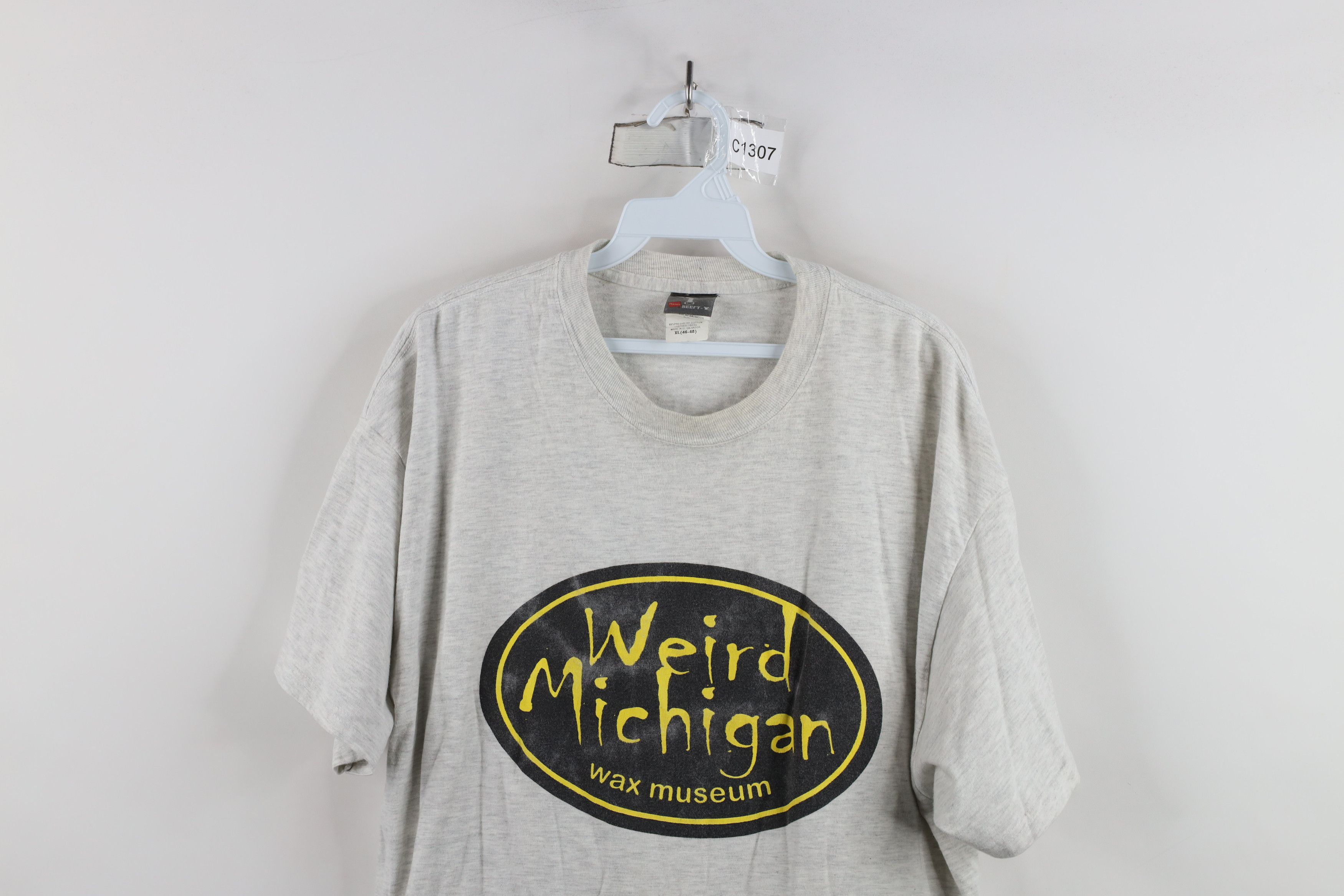 Vintage Vintage 90s Y2K Streetwear Michigan Was Museum T-Shirt Gray Size US XL / EU 56 / 4 - 2 Thumbnail