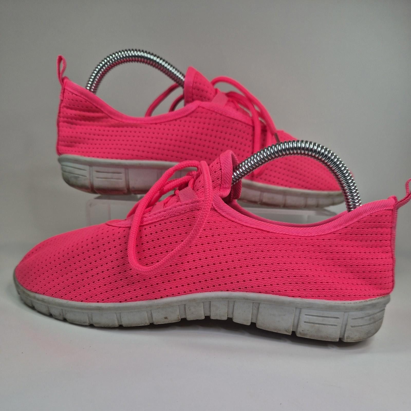Other Light Weight Women Shoes Sz8 Neon Pink Athletic Lace Up Mesh Size US 8 / IT 38 - 6 Thumbnail