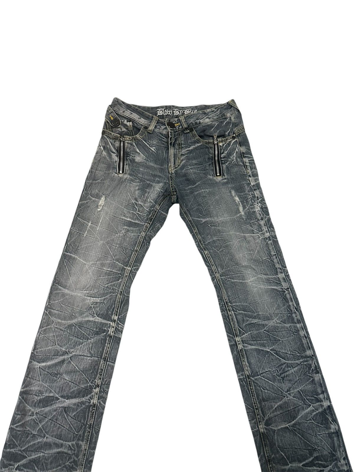 Japanese Brand × KMRii × LOWBOX faded jeans blow by blue japan made Size US 32 / EU 48 - 2 Thumbnail