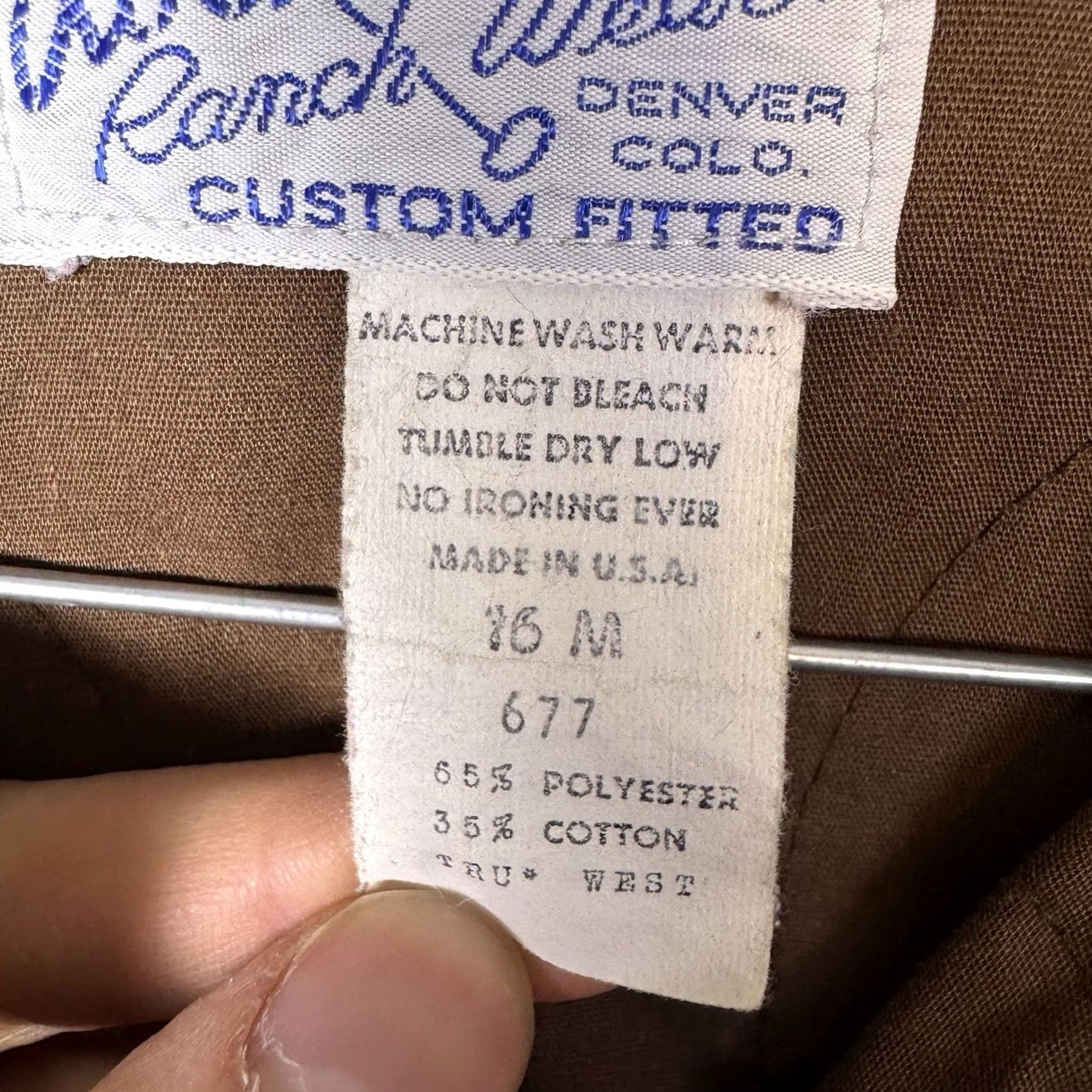 Rockmount Ranch Wear Rockmount Ranch Wear Tru-West Shirt Mens M 16 Custom Fit USA Made Pearl Snap - 80s, 90s, Cowboy, Dad, Western Size US M / EU 48-50 / 2 - 6 Thumbnail