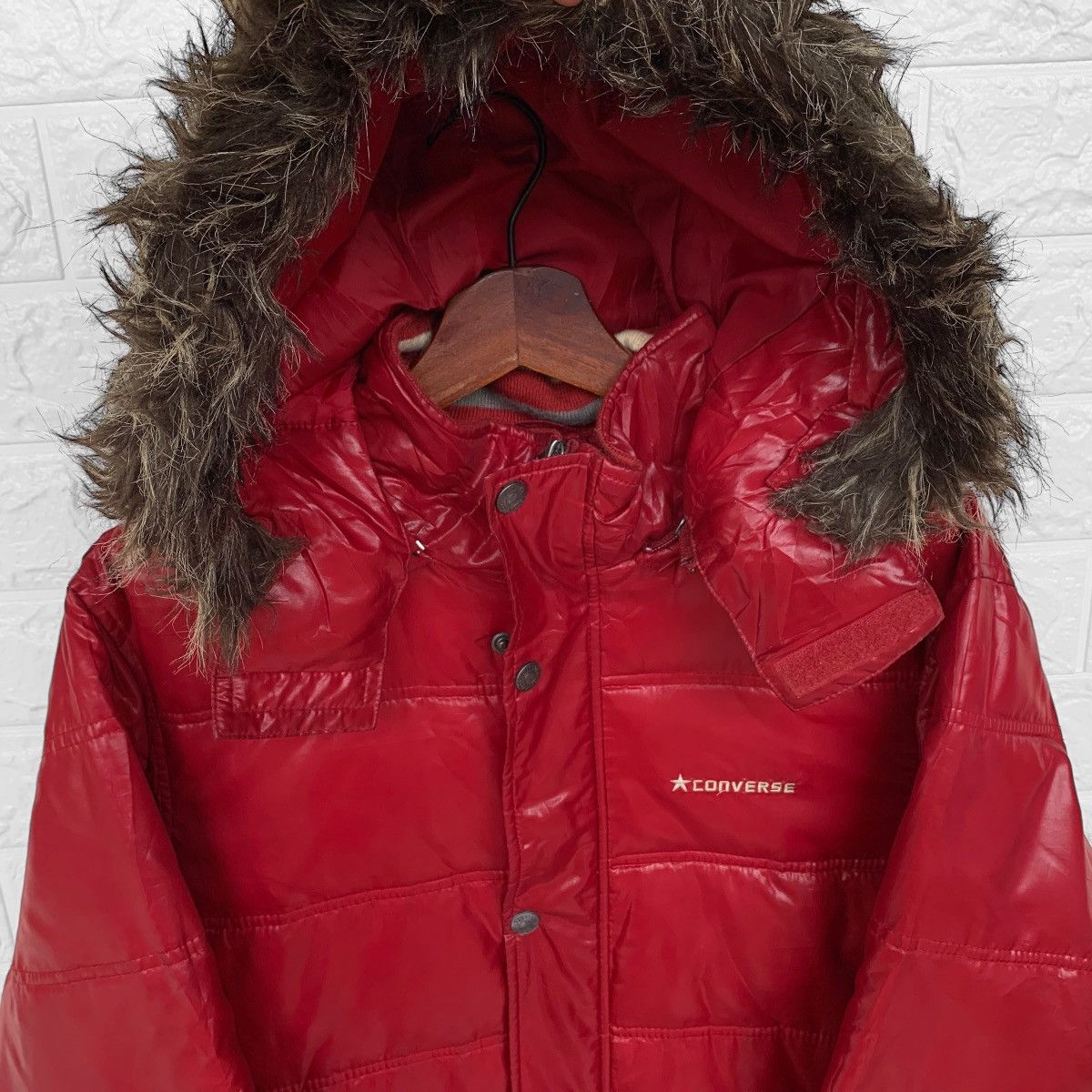 Converse Converse Puffer Fur Hoodie Jacket Size US M / EU 48-50 / 2 - 7 Thumbnail