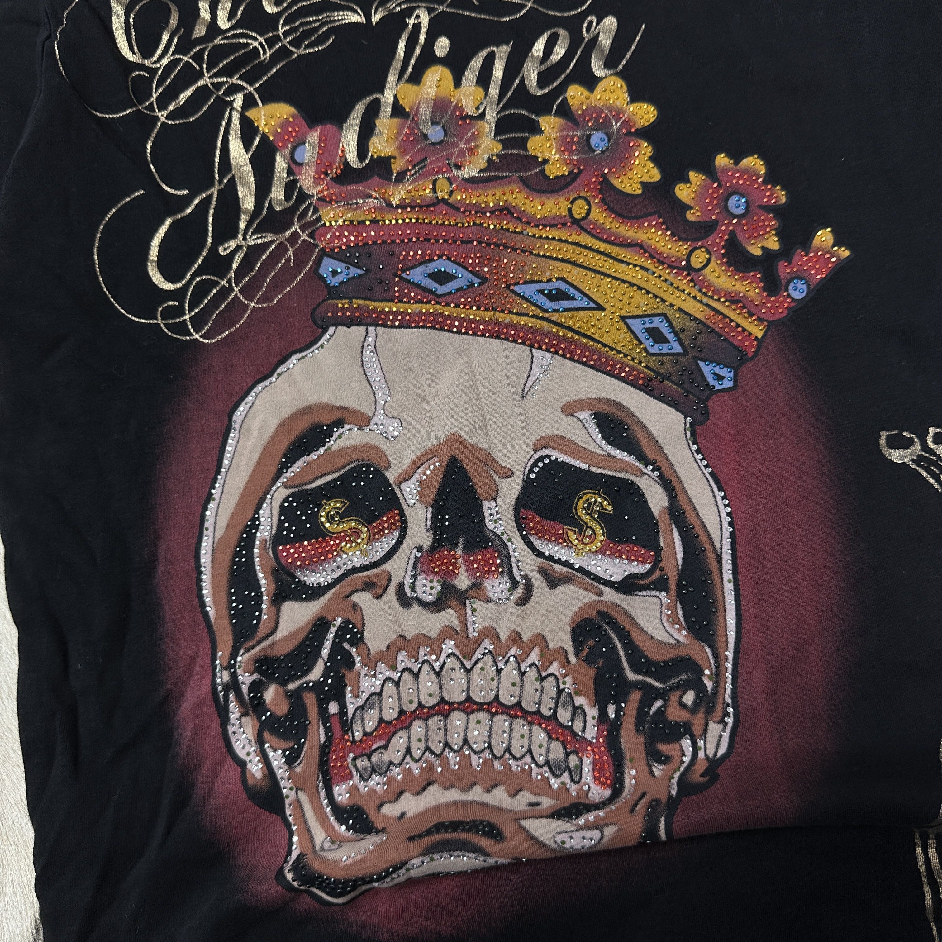 Ed Hardy Vintage Streetwear Ed Hardy Christian Audigier T-shirt Y2K Size US L / EU 52-54 / 3 - 3 Thumbnail