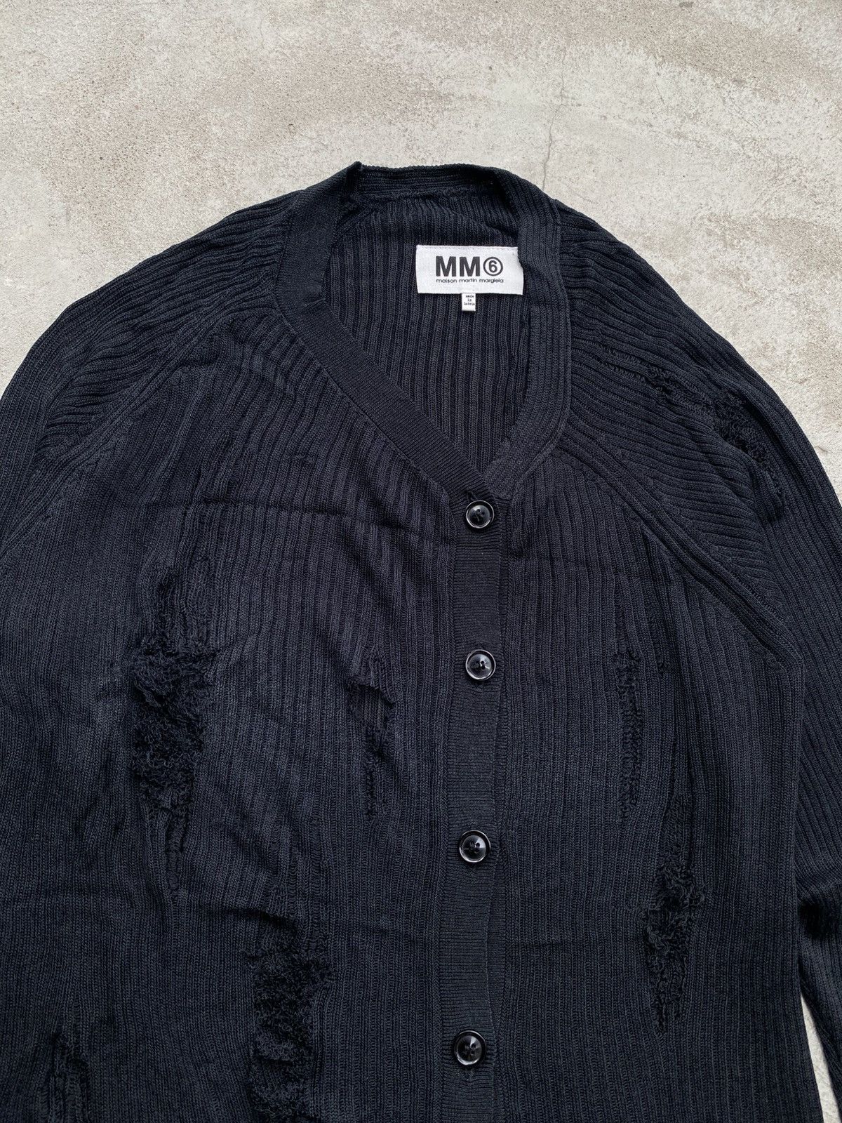 Maison Margiela MAISON MARTIN MARGIELA MM6 DISTRESSED CARDIGAN Size S / US 4 / IT 40 - 3 Thumbnail