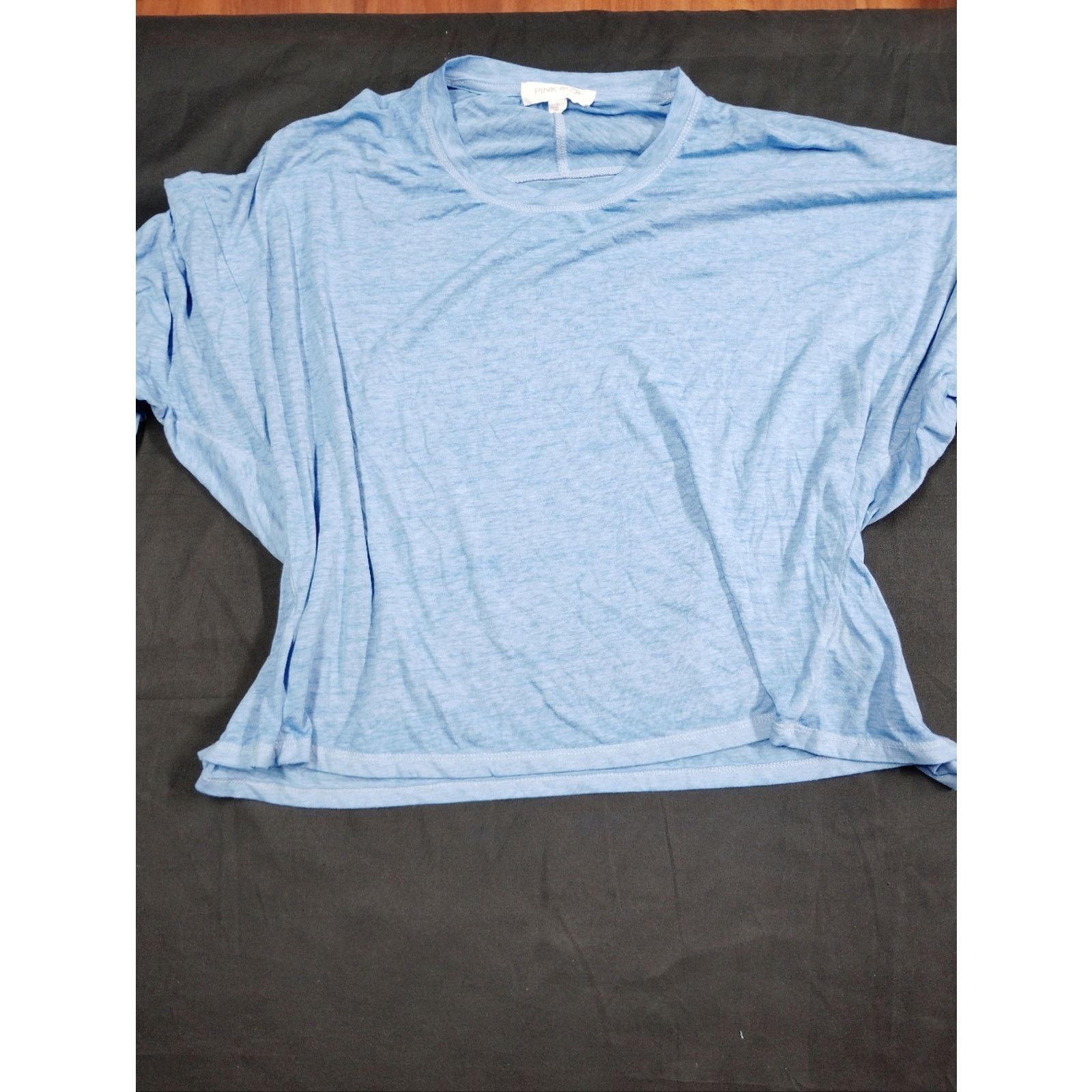 Pink Pink Rose Light Blue Oversized Crew Neck Crop Shirt Size L / US 10 / IT 46 - 1 Thumbnail