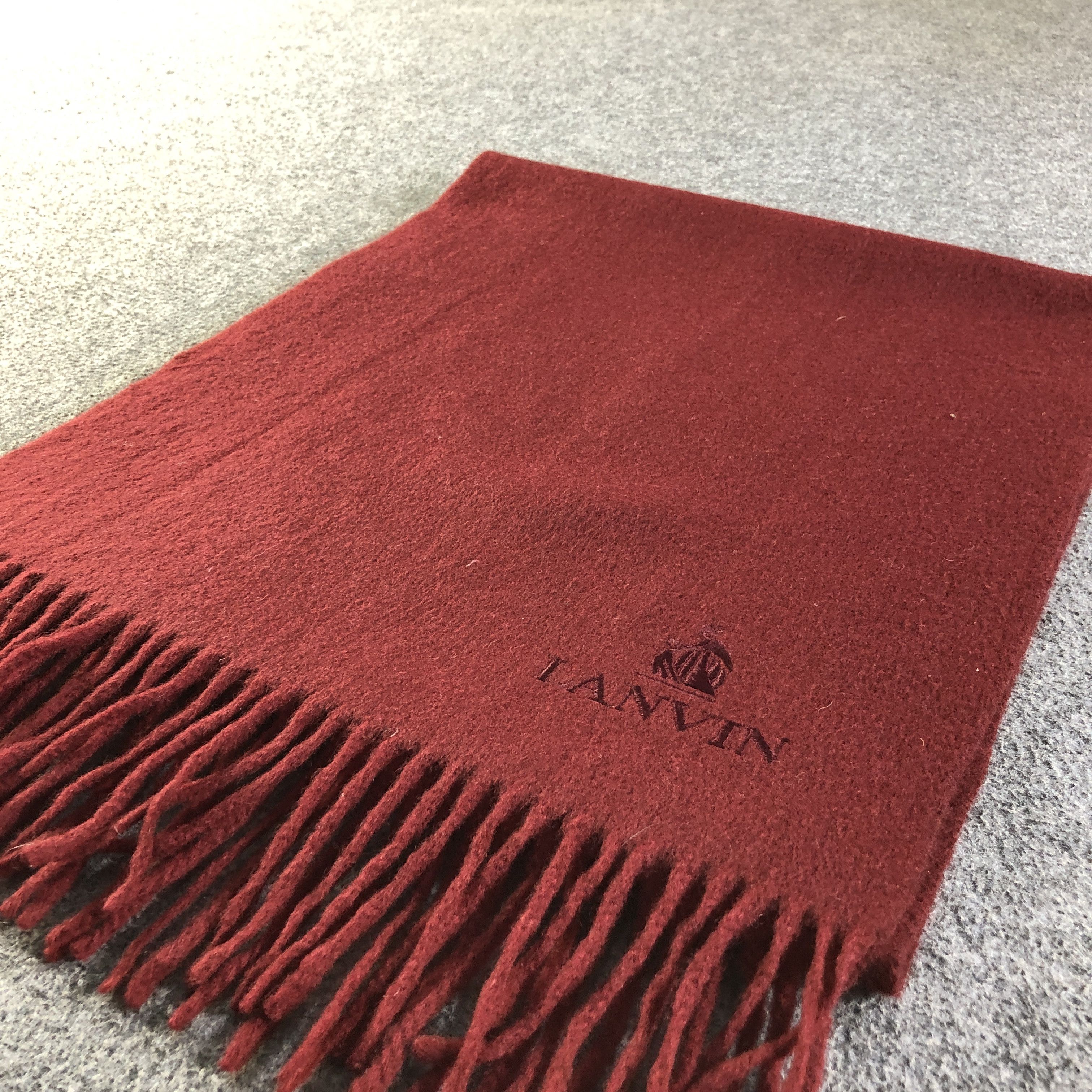 Lanvin Lanvin Plain Cashmere Scarf Muffler Neckwear V2725 Size ONE SIZE - 3 Thumbnail
