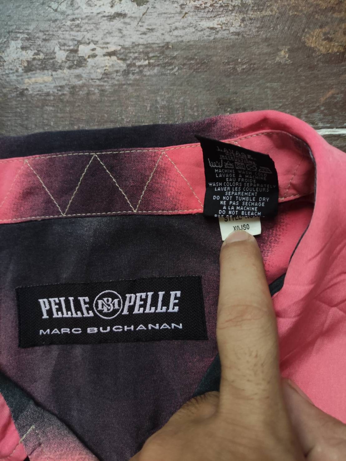 Pelle Pelle Vtg 90's Marc Buchanan Pelle Pelle " Totem Pole " Gradient Size US XXL / EU 58 / 5 - 6 Thumbnail