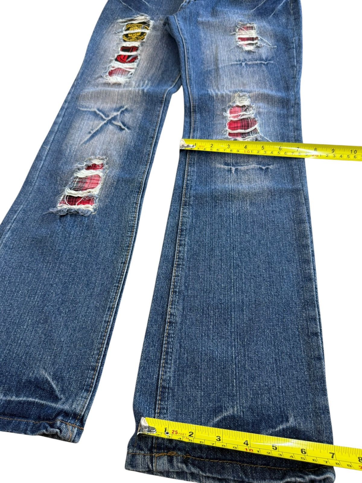 In The Attic In The Attic Blue Faded Wash Patchwork Jeans Size US 32 / EU 48 - 8 Thumbnail