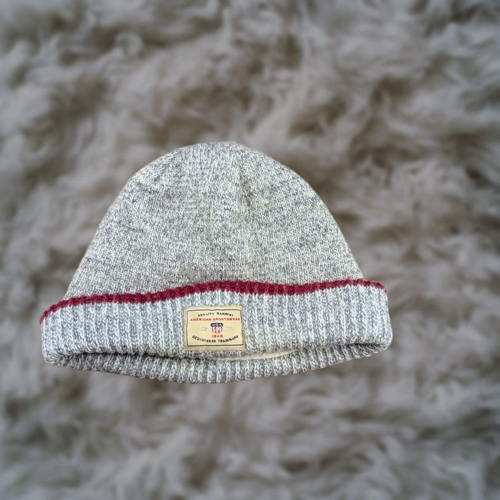 Gant GANT Beanie Hat Wool Gray Insulated Cuffed Ribbon Size S-M Unisex Adults Vintage Size ONE SIZE - 1 Thumbnail