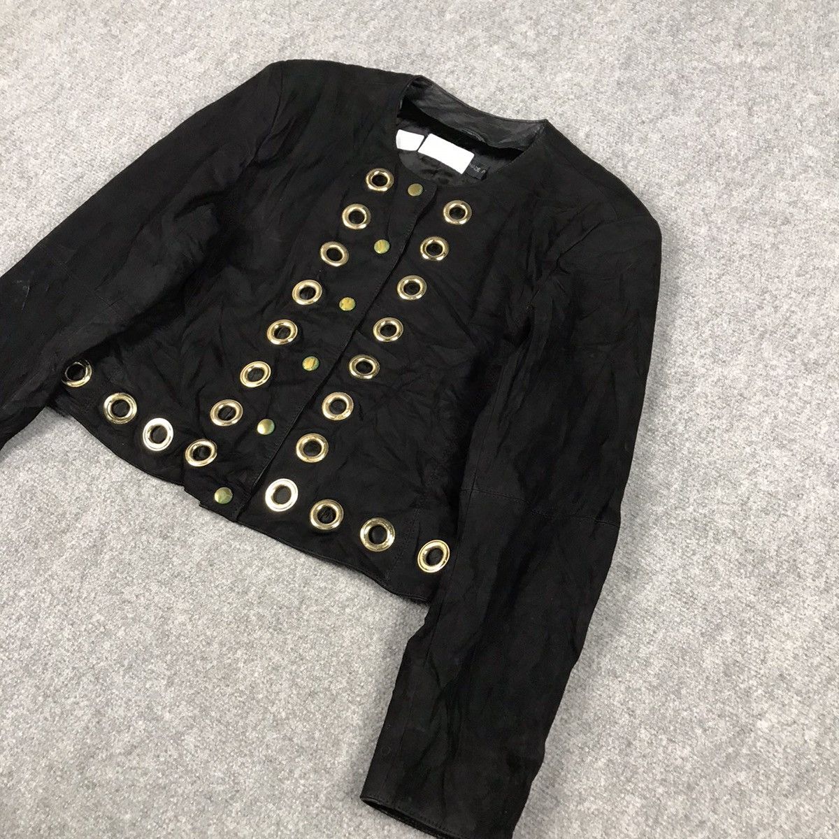 If Six Was Nine × Otto 💀OTTO LEATHER SNAP BUTTON CROPPED JACKET Size S / US 4 / IT 40 - 3 Thumbnail