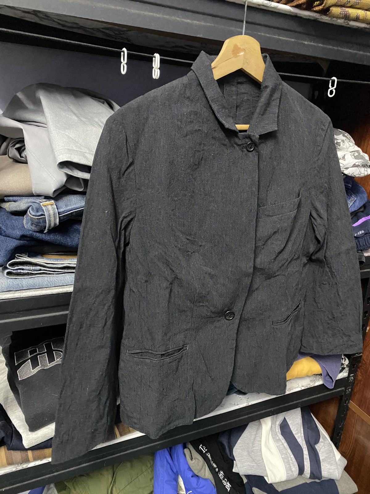 Margaret Howell Margaret Howell Ladies Coat Linen Rayon Black Jacket Size M / US 6-8 / IT 42-44 - 3 Thumbnail