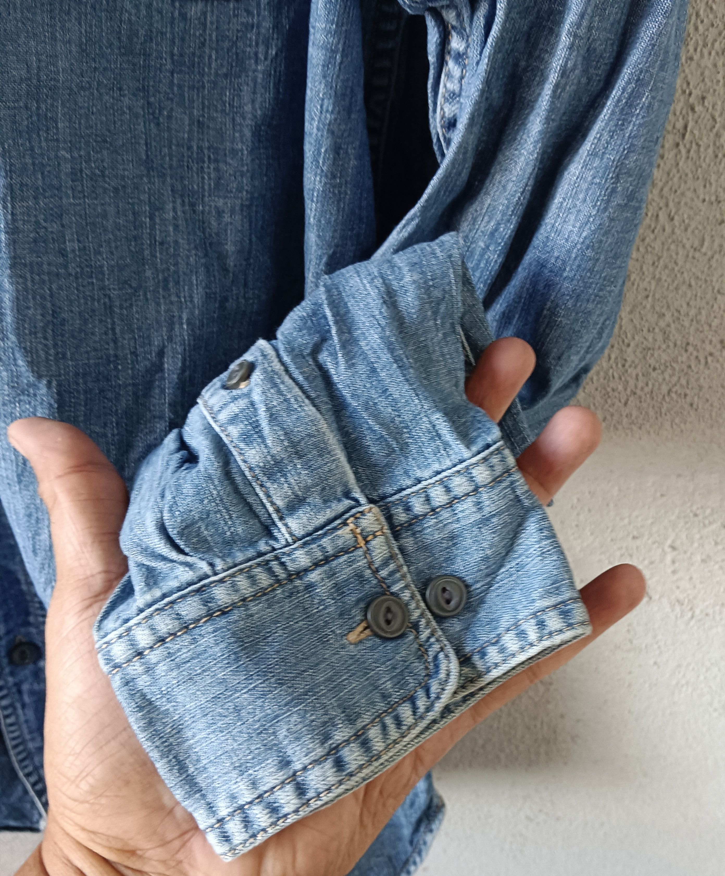 L.L. Bean × Vintage Vintage LL BEAN Denim Shirt Long Sleeve XL Size US XL / EU 56 / 4 - 4 Thumbnail