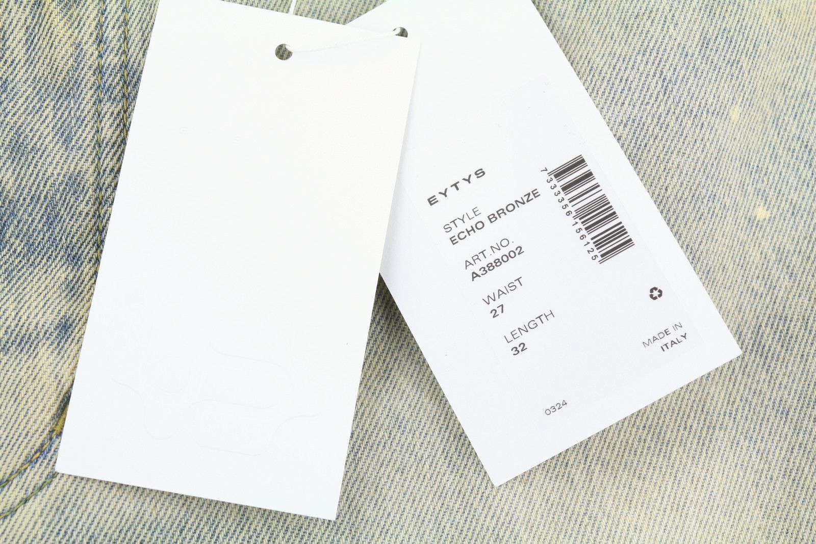 Eytys ECHO BRONZE ULTRA BAGGY W27/L32 Blue Faded RRP370 88866 Size 27" / US 4 / IT 40 - 9 Thumbnail