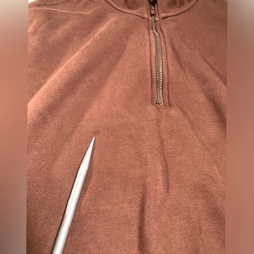 Fabletics Fabletics Sweatshirt Brown Half-Zip Pullover 2XL/XXL Plus Women Size XXL / US 16-18 / IT 52-54 - 2 Thumbnail