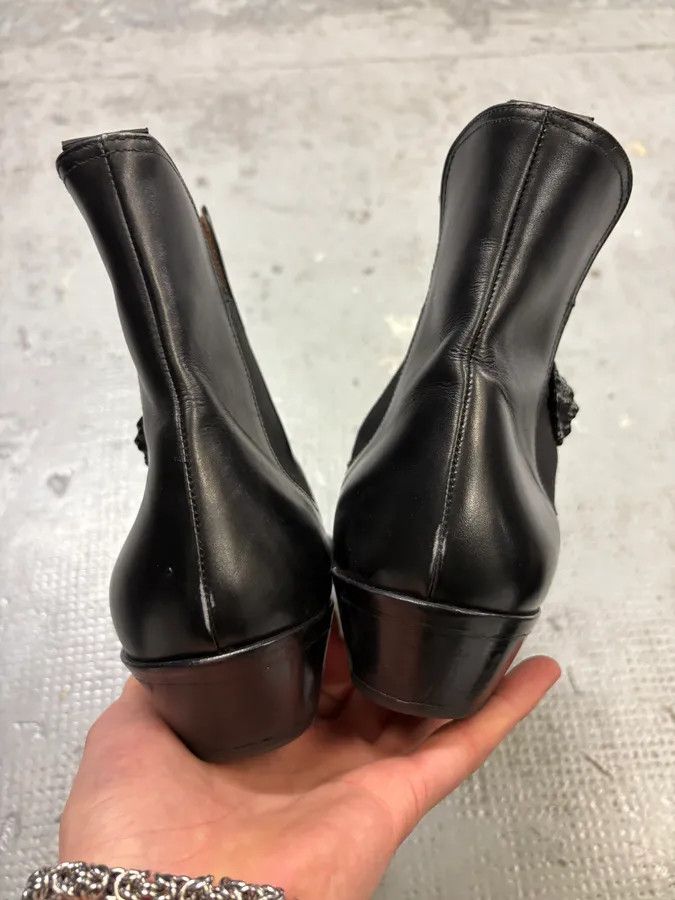 Versace Versace Black Leather Classy Chelsea Biker Boots Size US 11 / EU 44 - 6 Thumbnail