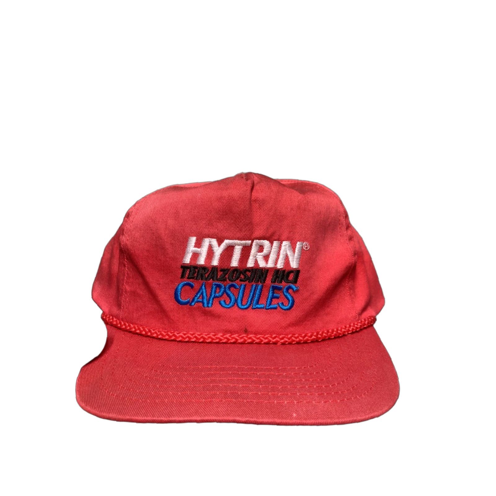 Vintage VINTAGE SnapBack Hat Cap 90s Red Men Adjustable Snapback Hytrin terazosin HCI capsules Drug Unclear Size ONE SIZE - 1 Thumbnail