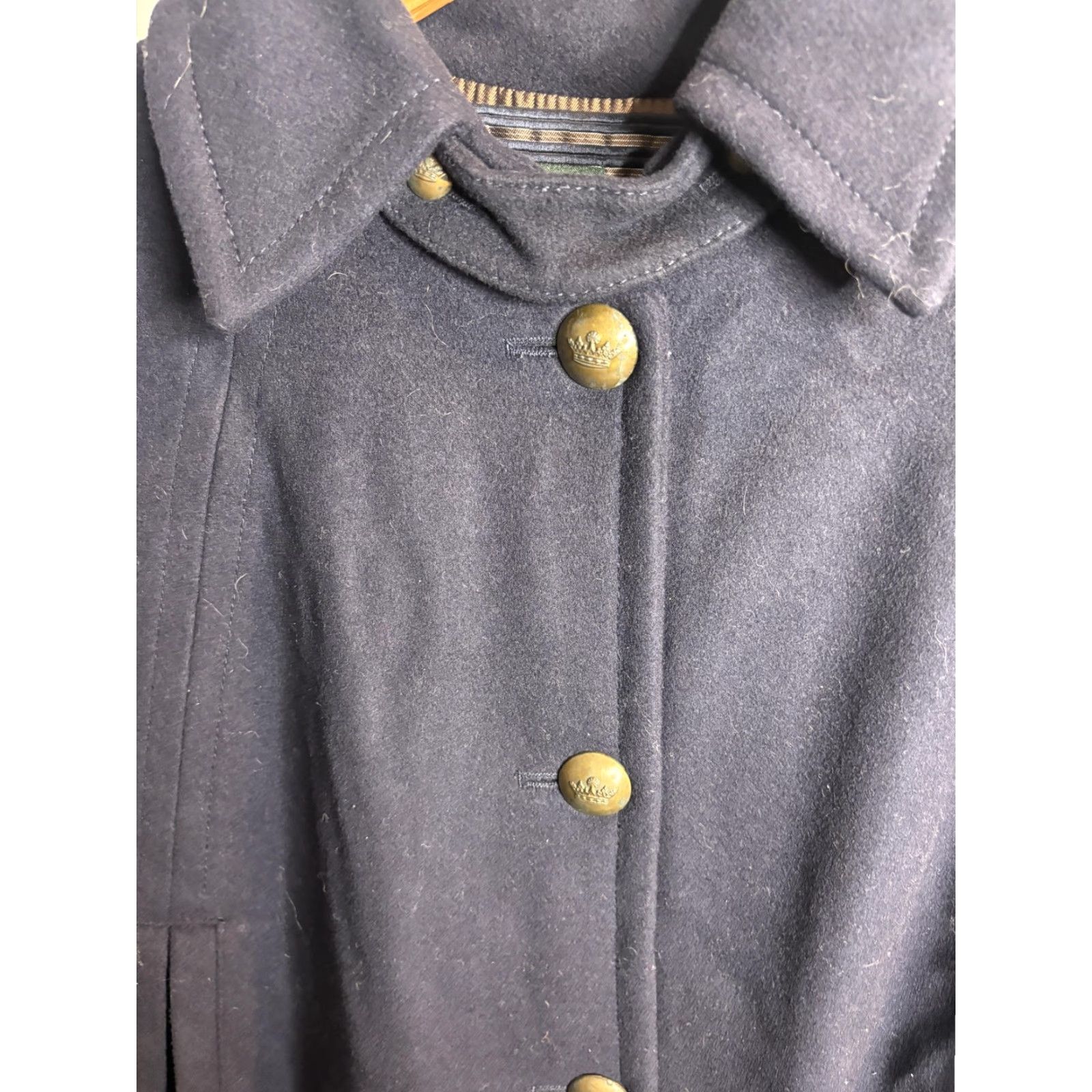 J.Crew J.Crew Cape Coat Womens M Blue Wool Button Front Collared Lined Pockets Jacket/Coat Mid-Length Sleeveless Vintage No Size M / US 6-8 / IT 42-44 - 3 Thumbnail