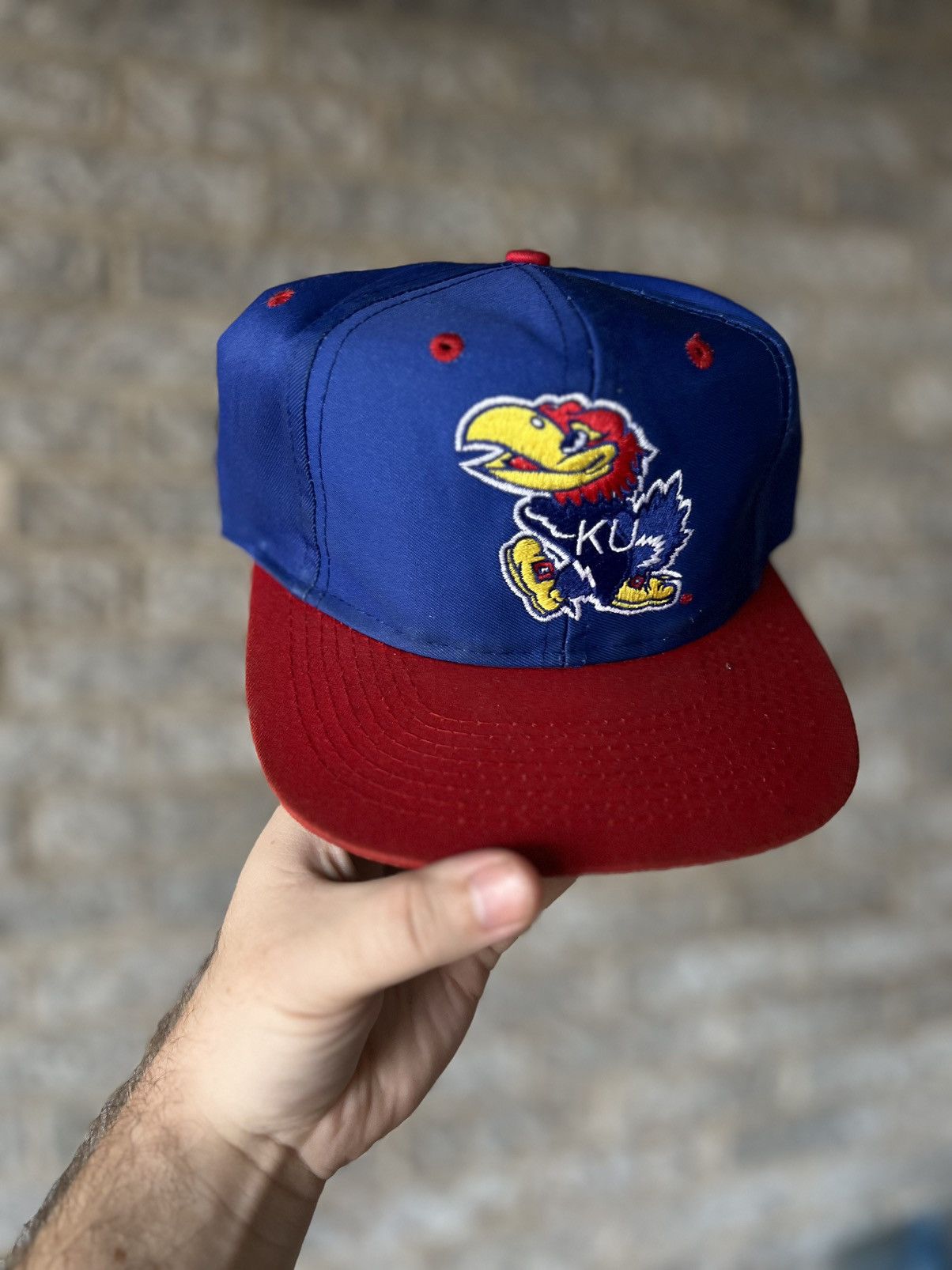 Sports Specialties × Vintage Vintage 90’s NCAA Kansas Jayhawks SnapBack Hat Size ONE SIZE - 1 Thumbnail