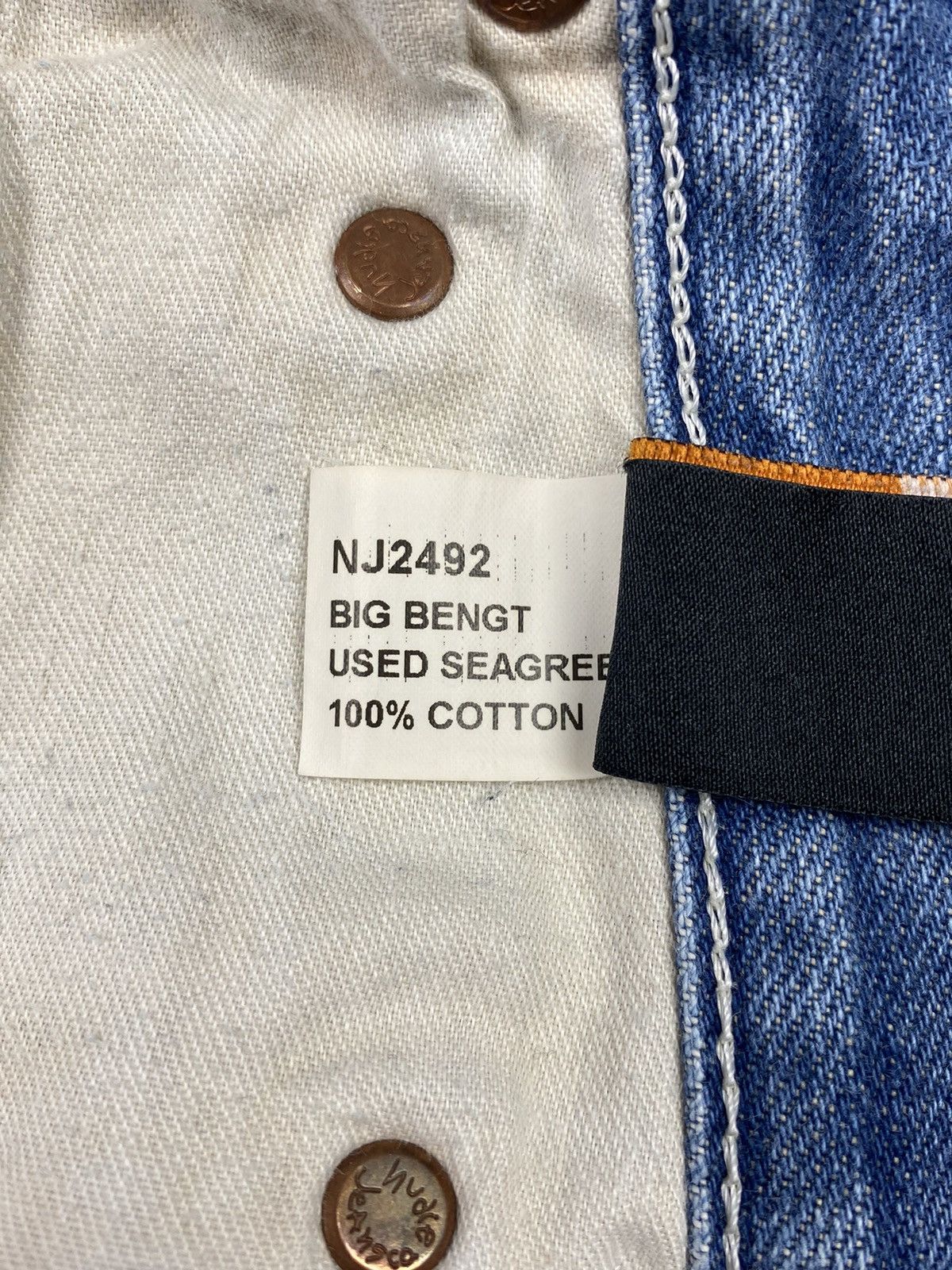Nudie Jeans Nudie Jeans Big Bengt Used Seagreen Cropped Denim Pants Size US 30 / EU 46 - 15 Thumbnail