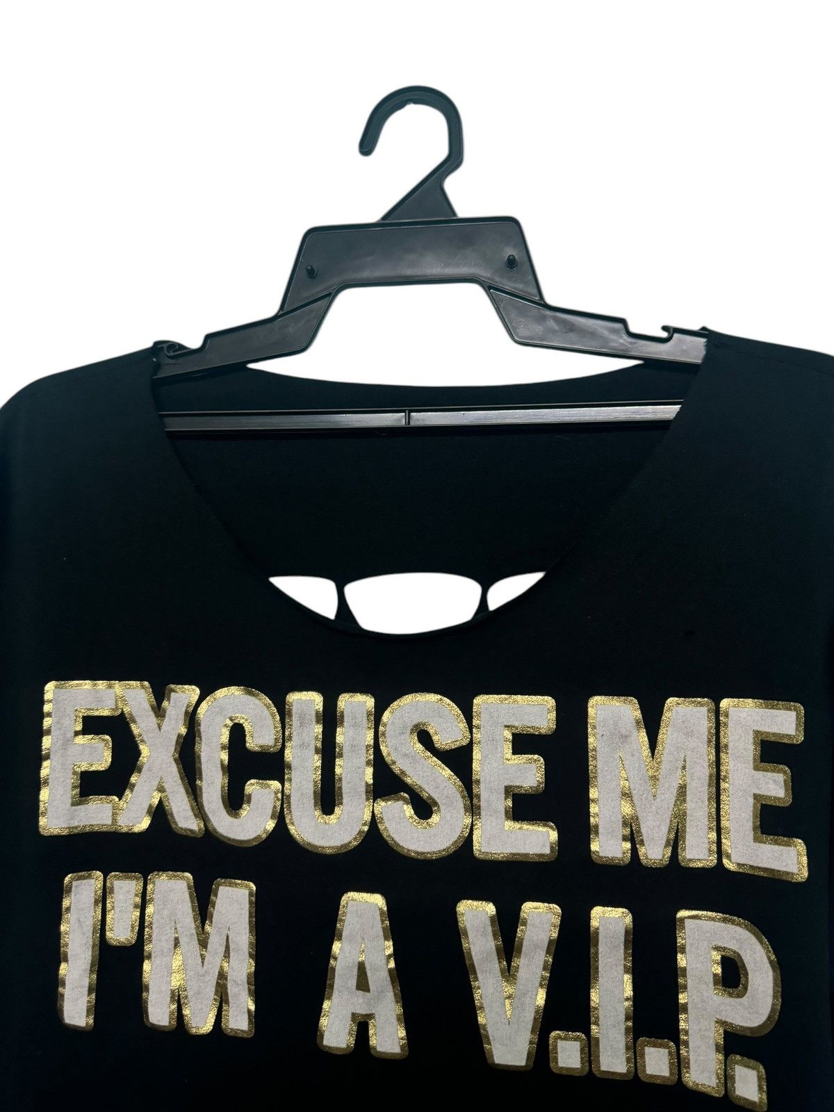 Japanese Brand 💥RARE PUNK DESIGN TRIANGLE CUT EXCUSE ME I’M A VIP SHIRT Size M / US 6-8 / IT 42-44 - 5 Thumbnail