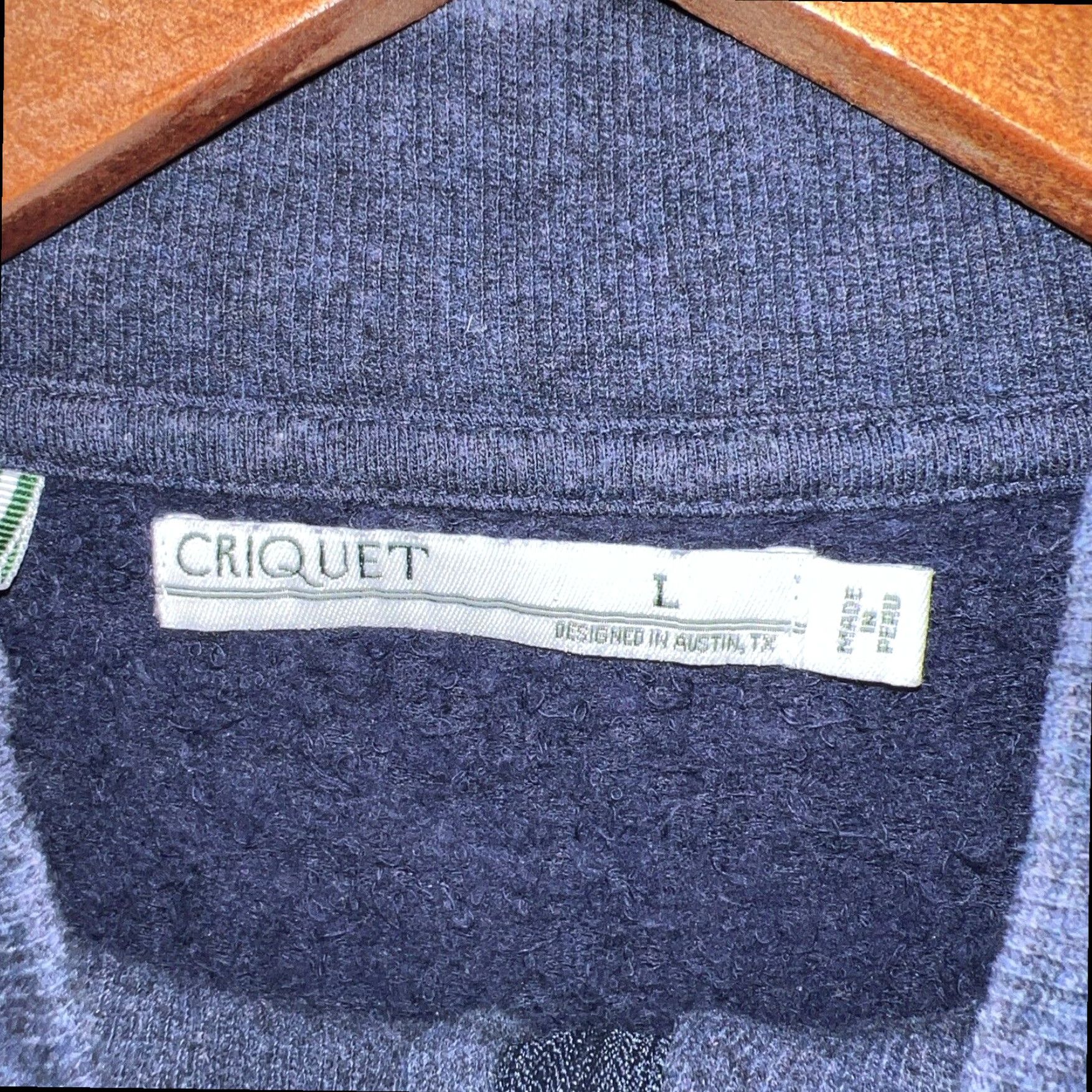 Vintage Criquet Blue Half Zip Pullover Sweater Mens Large Size US L / EU 52-54 / 3 - 3 Thumbnail