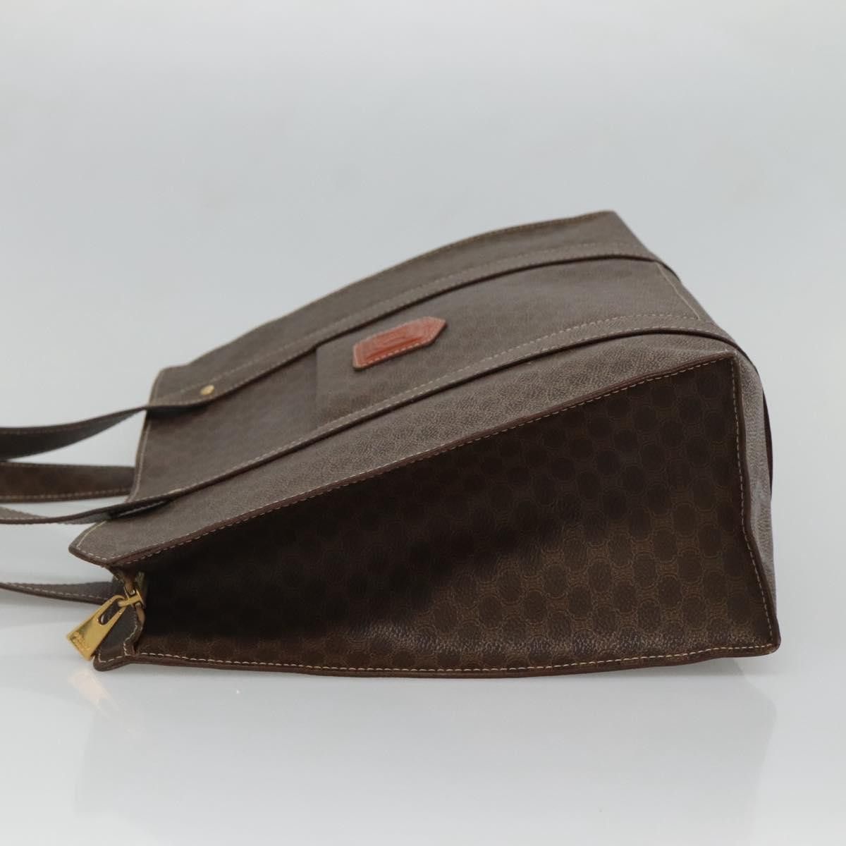 Celine CELINE Macadam Canvas Shoulder Bag Pvc Leather Brown Gold Size ONE SIZE - 4 Thumbnail