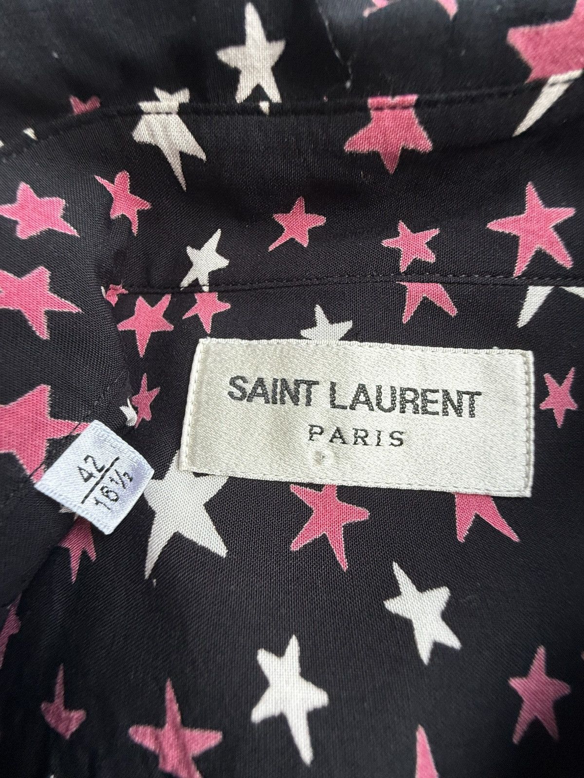 Saint Laurent Paris FW16 Saint Laurent star shirt black pink white Hedi Slimane Size US L / EU 52-54 / 3 - 19 Thumbnail