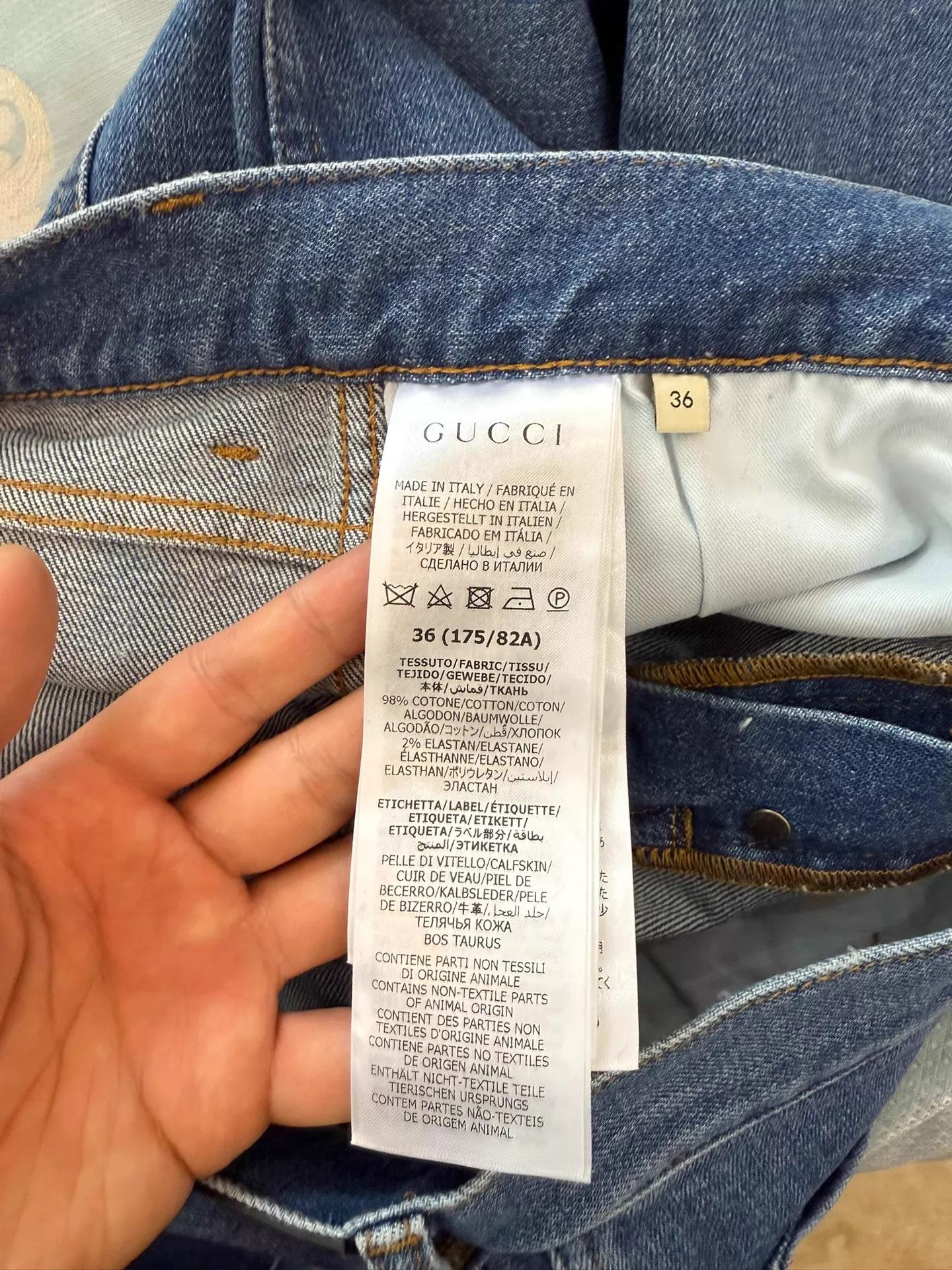 Gucci Gucci Classic Jeans 36 Raw Hem Gucci Tag NWOT Size US 36 / EU 52 - 5 Thumbnail
