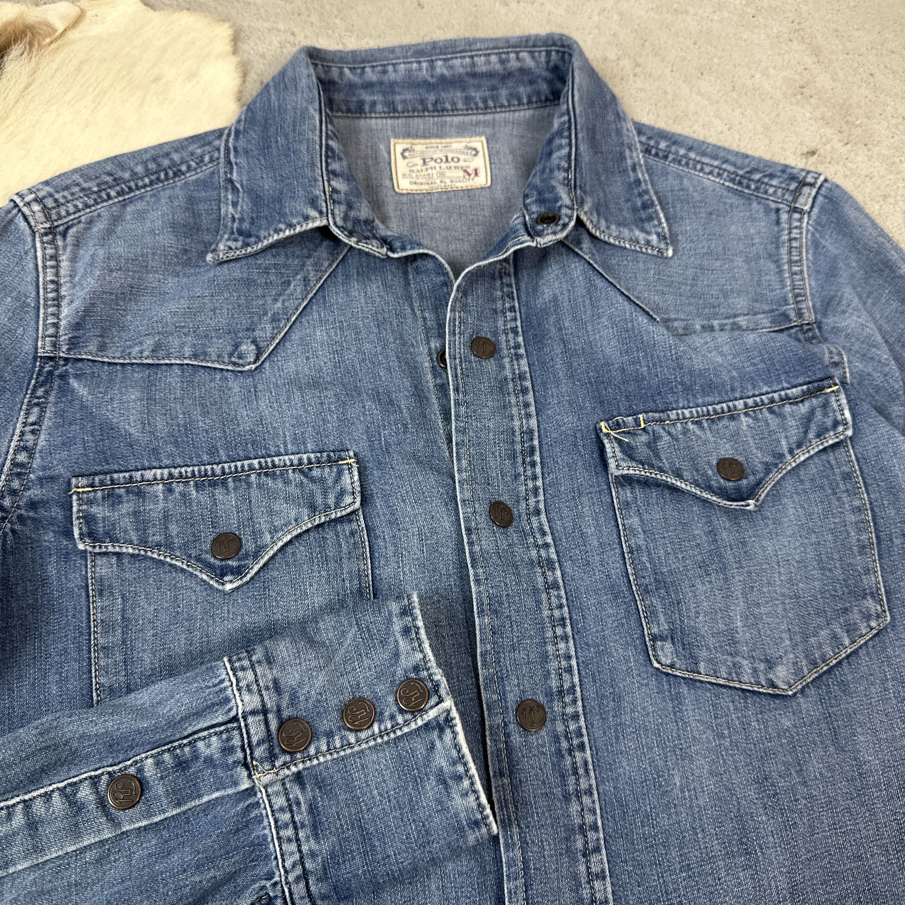 Polo Ralph Lauren Pearl Snap Denim Polo Ralph Lauren Shirt Size US M / EU 48-50 / 2 - 4 Thumbnail