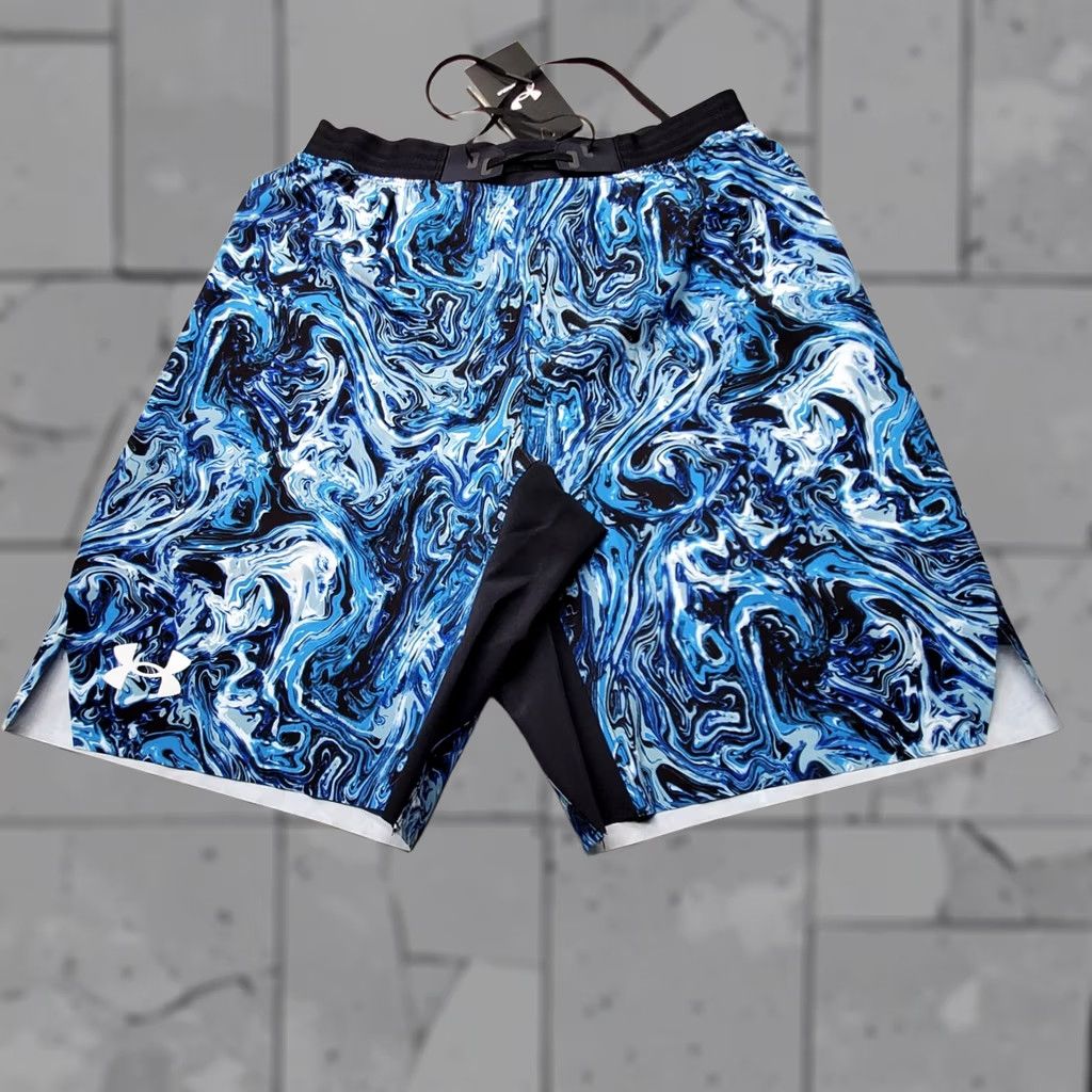 Under Armour Under Armour Storm Reign Woven Shorts Blue Abstract Print 1361515 Men's Size S Size US 29 - 1 Thumbnail