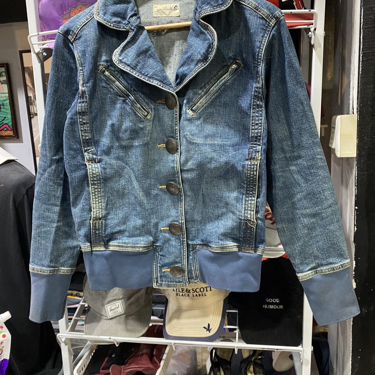 Tsumori Chisato Issey Miyake Tsumori Chisato Batman Open Collar Denim Bomber Size US S / EU 44-46 / 1 - 5 Thumbnail