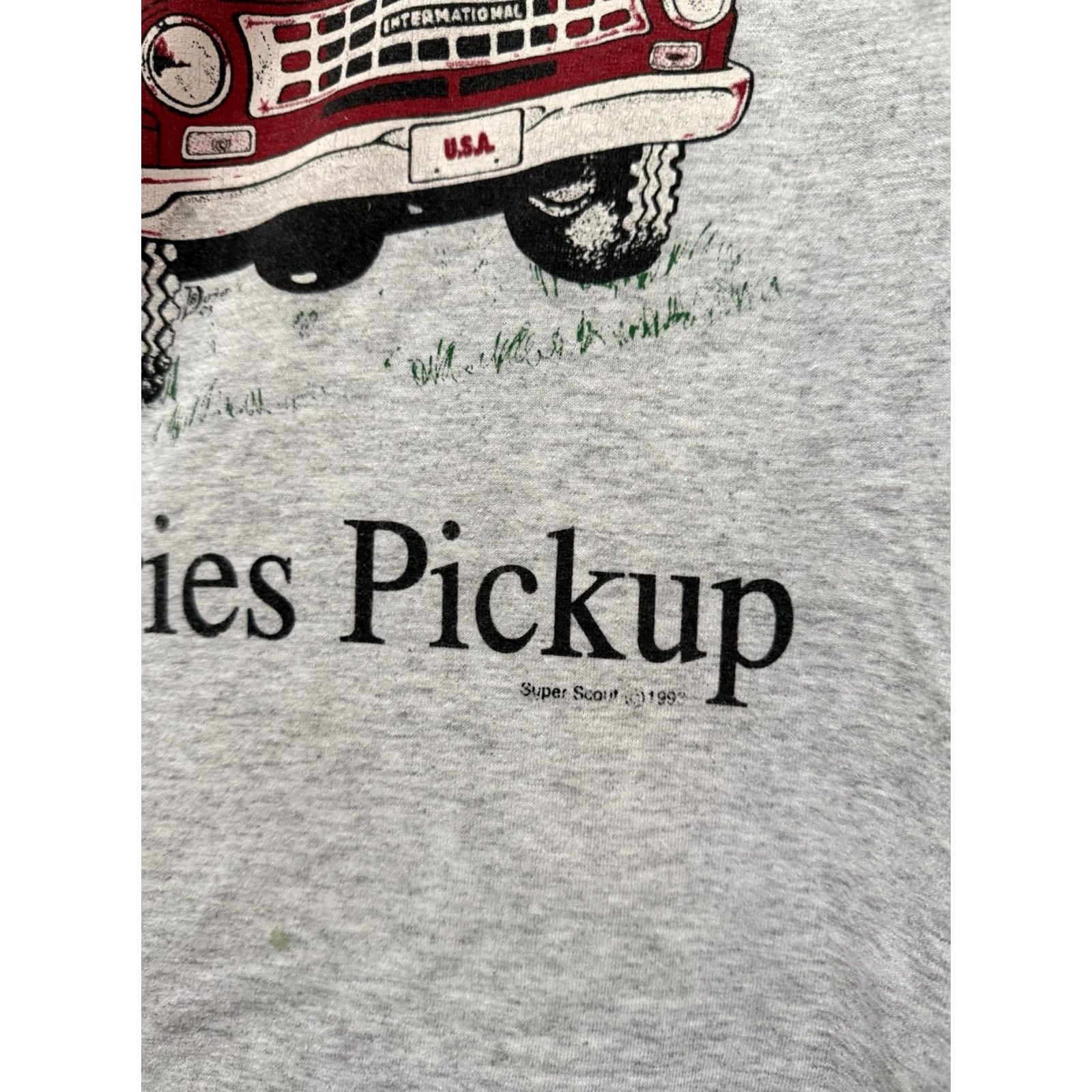 Jerzees VINTAGE 90s International Pick Up Truck Gray Graphic Tee Shirt L Jerzees Mens Size US L / EU 52-54 / 3 - 5 Thumbnail