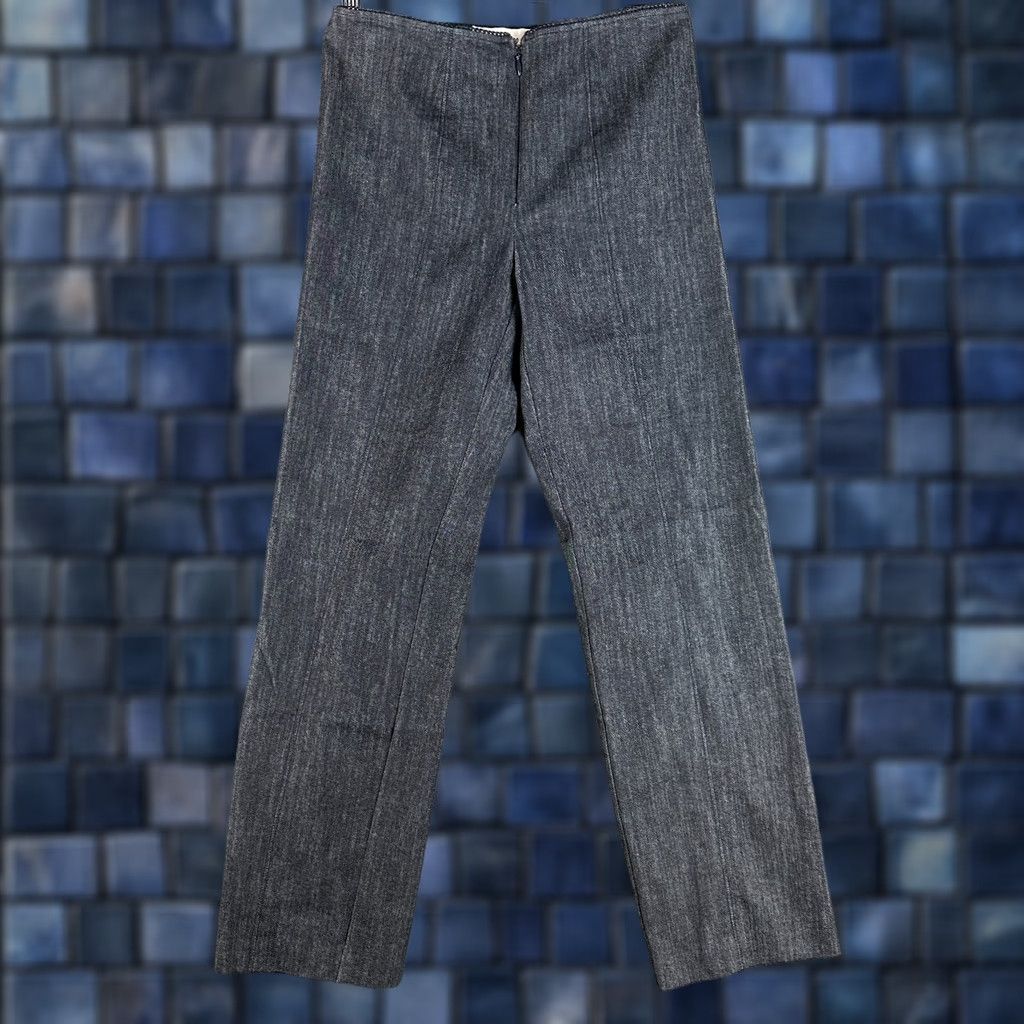 Joseph Ribkoff Joseph Ribkoff Pants Womens 2 Blue Stretch Flat Front Straight Denim Look Casual Party/Cocktail Travel Ank le? Size 26" / US 2 / IT 38 - 1 Thumbnail