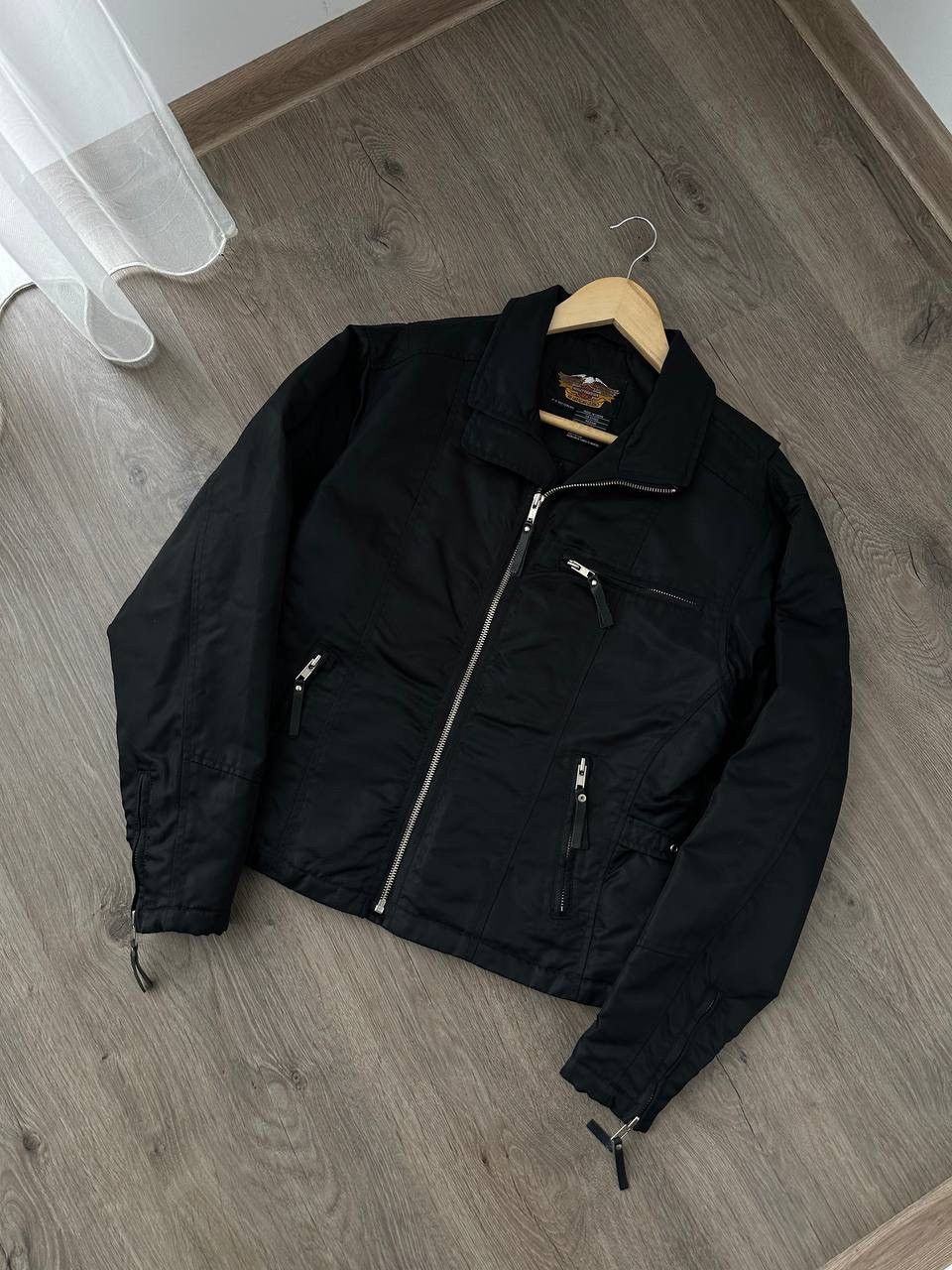 Harley Davidson × Vintage Vintage Harley Davidson Black Moto Big Logo Jacket Size US M / EU 48-50 / 2 - 6 Thumbnail