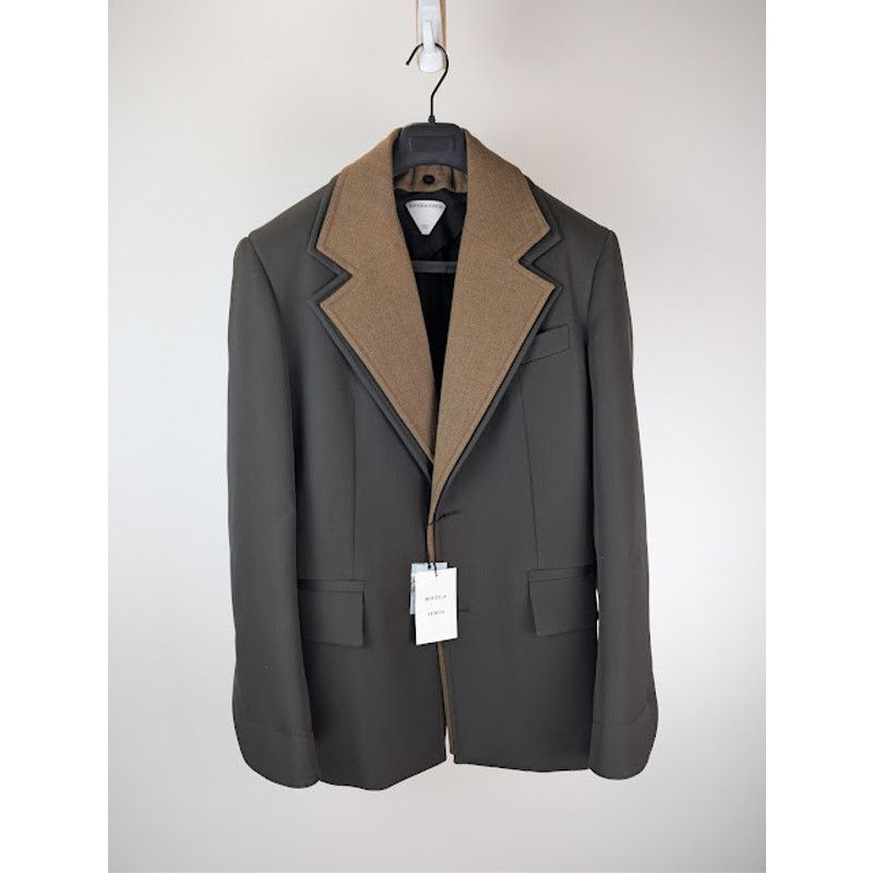 Bottega Veneta o1rshd1 Compact Wool Jacket in Kale Size US M / EU 48-50 / 2 - 1 Thumbnail