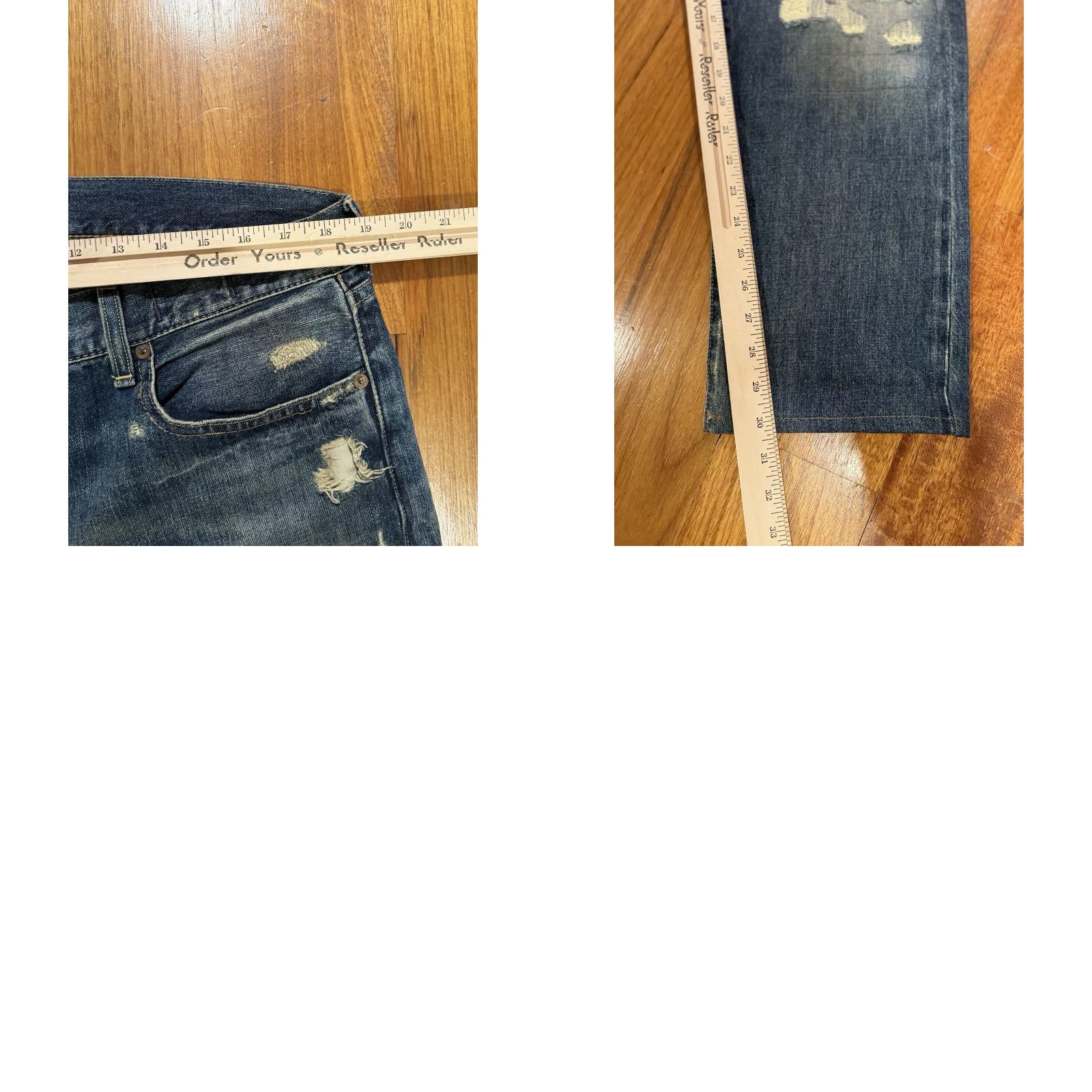 Vintage VINTAGE Ralph Lauren Denim Supply Prospect SLIM Distressed Jeans 36x32 Men Size US 36 / EU 52 - 10 Thumbnail